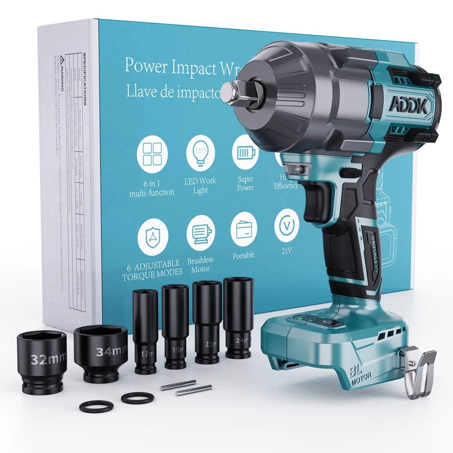 PXloue Bohrschrauber 21V Akkuschrauber Set-Akkubohrer mit Tragetasche-6 Geschwindigkeiten