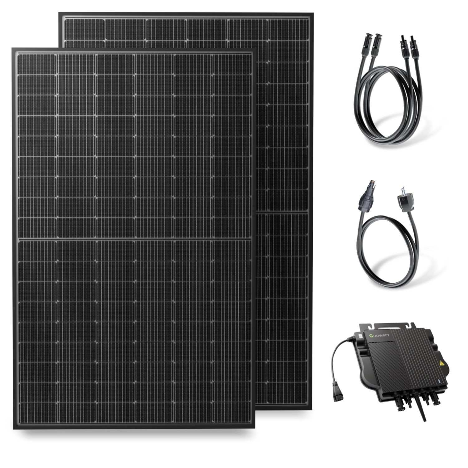 Solakon Balkonkraftwerk 900W 800W Solaranlage Steckerfertig Komplettset Photovoltaik Anlage 800W Kabellänge 5m