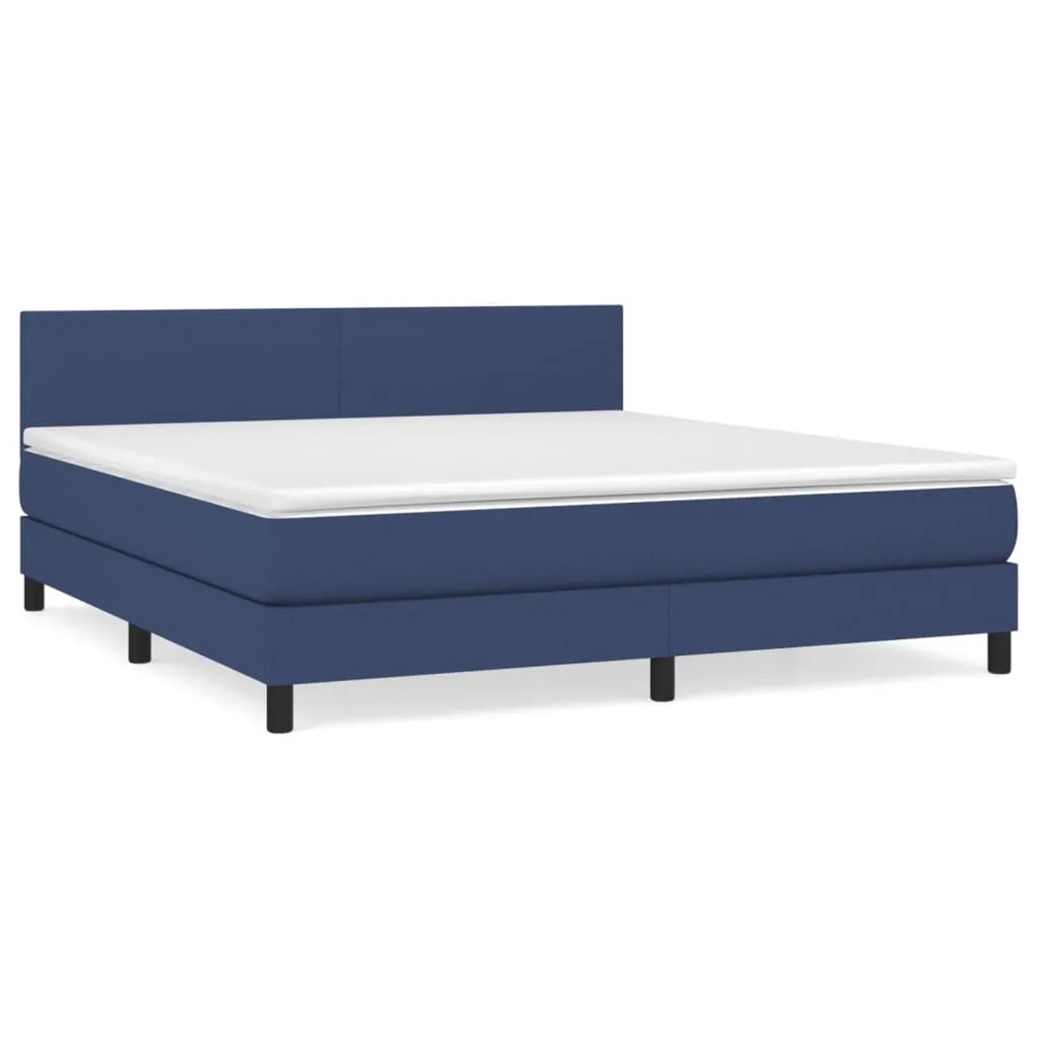 vidaXL Boxspringbett mit Matratze Blau 180x200 cm Stoff1468032