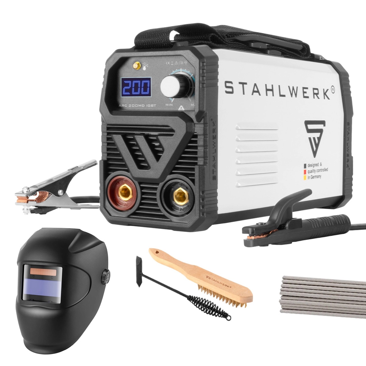 STAHLWERK Schweißgerät ARC 200 MD - DC Vollausstattung