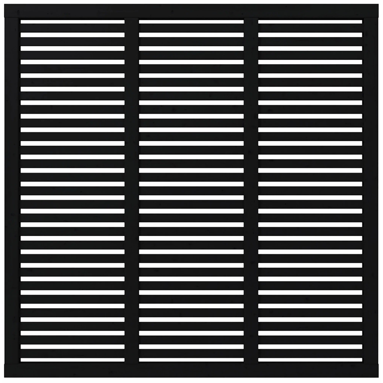 Plus Holz Sichtschutzzaun Harmoni Nadelholz Schwarz 180 cm x 180 cm