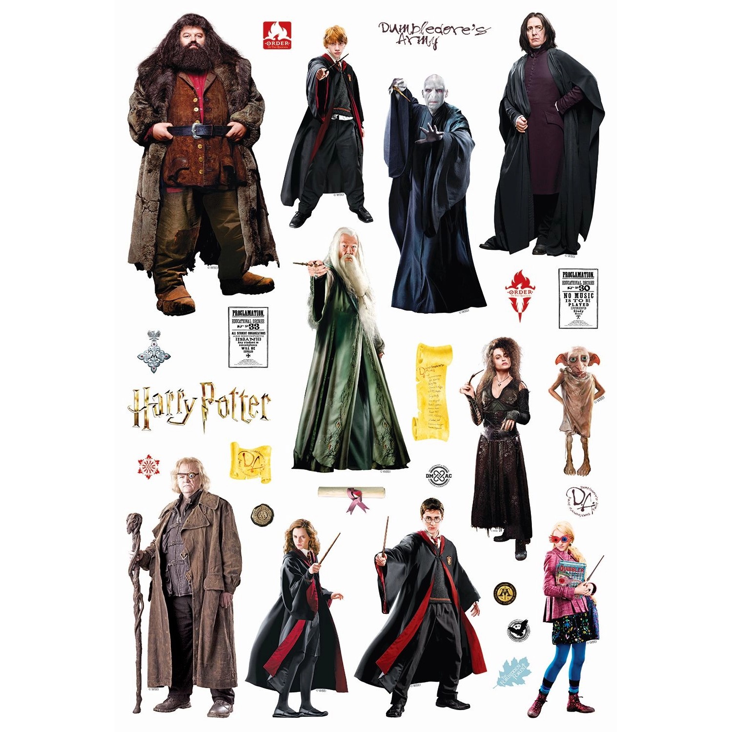 Sanders & Sanders Wandtattoo Harry Potter Grau 65 x 42.5 cm 601346