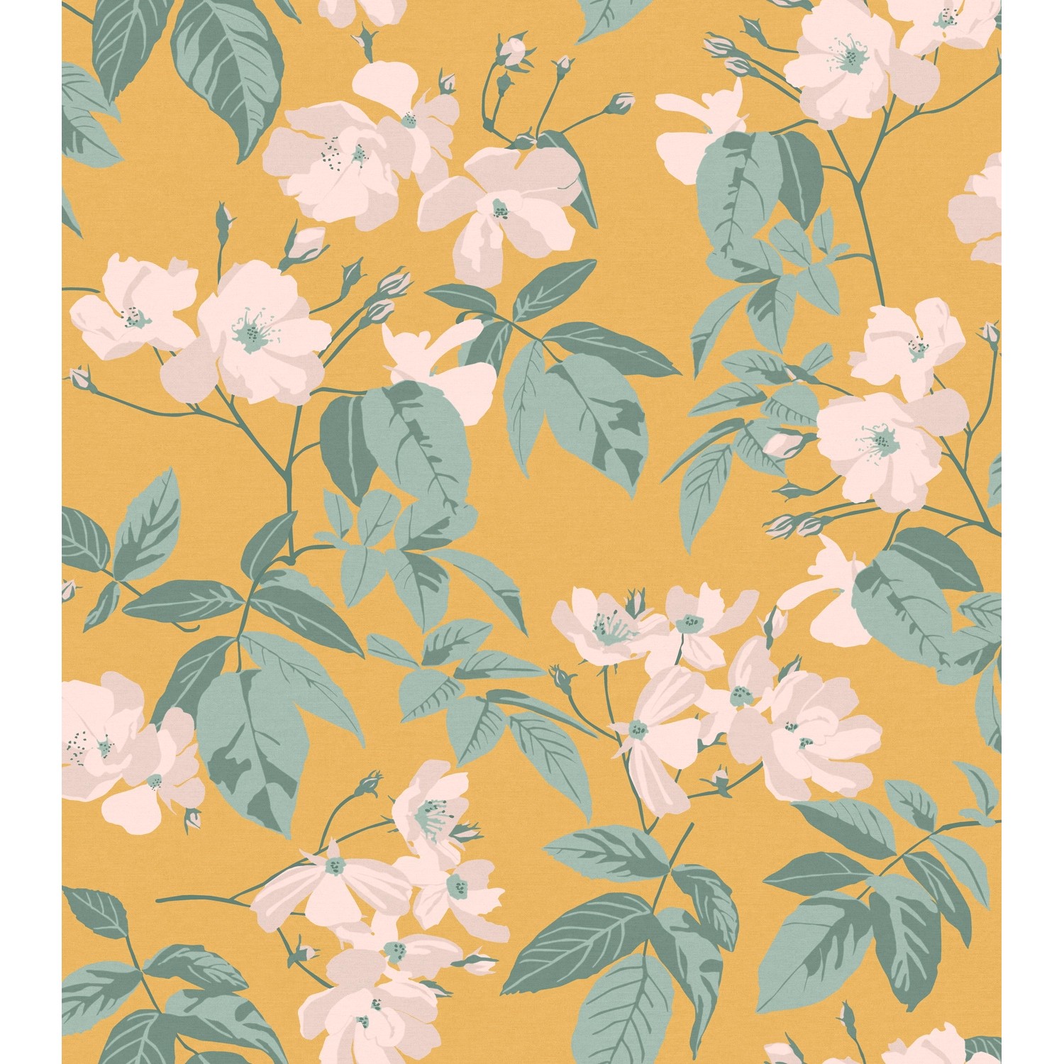 Schöner Wohnen Digitaltapete Blüten 3 m x 2,65 m Gelb