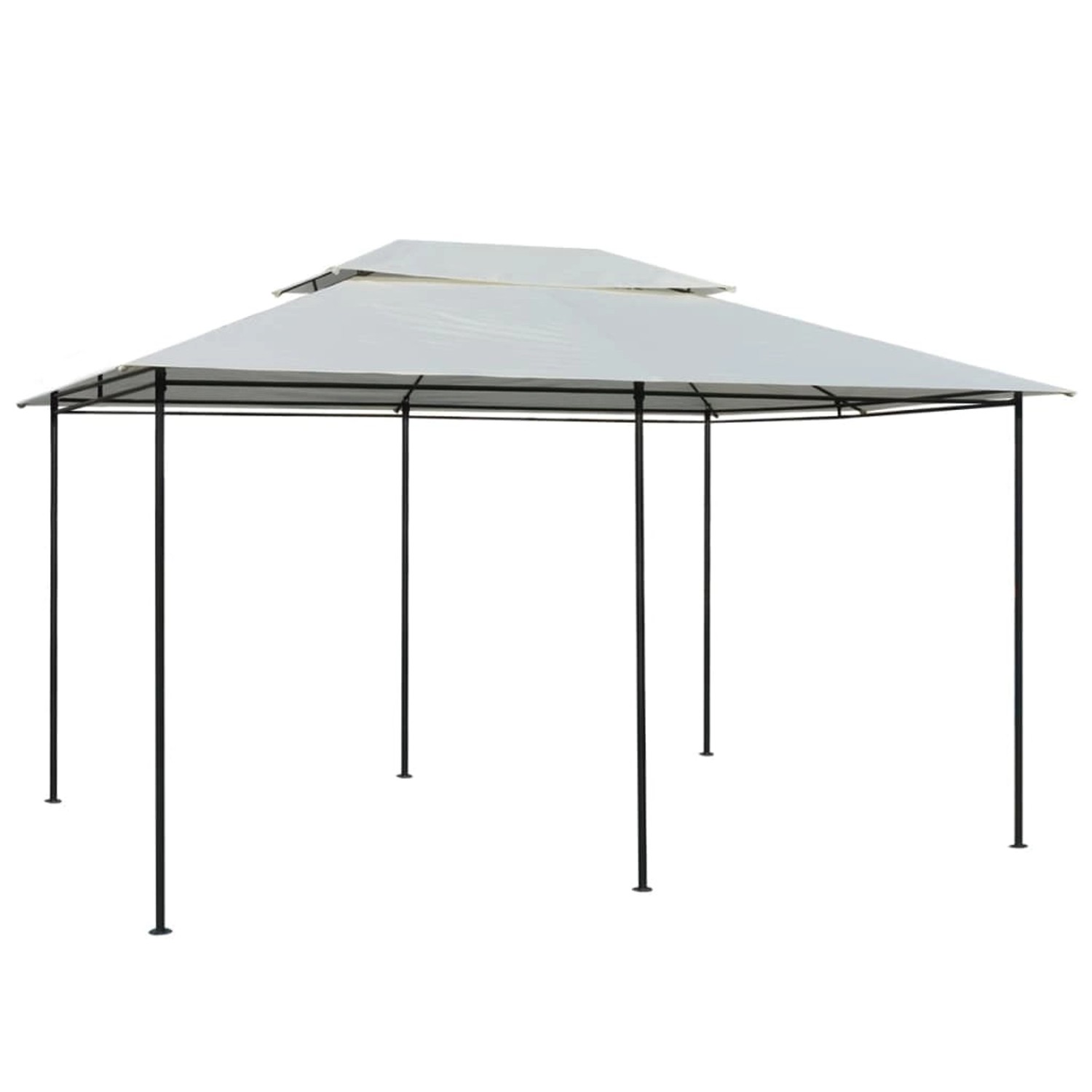 vidaXL Gartenpavillon mit Gardinen 4x3 m Weiß