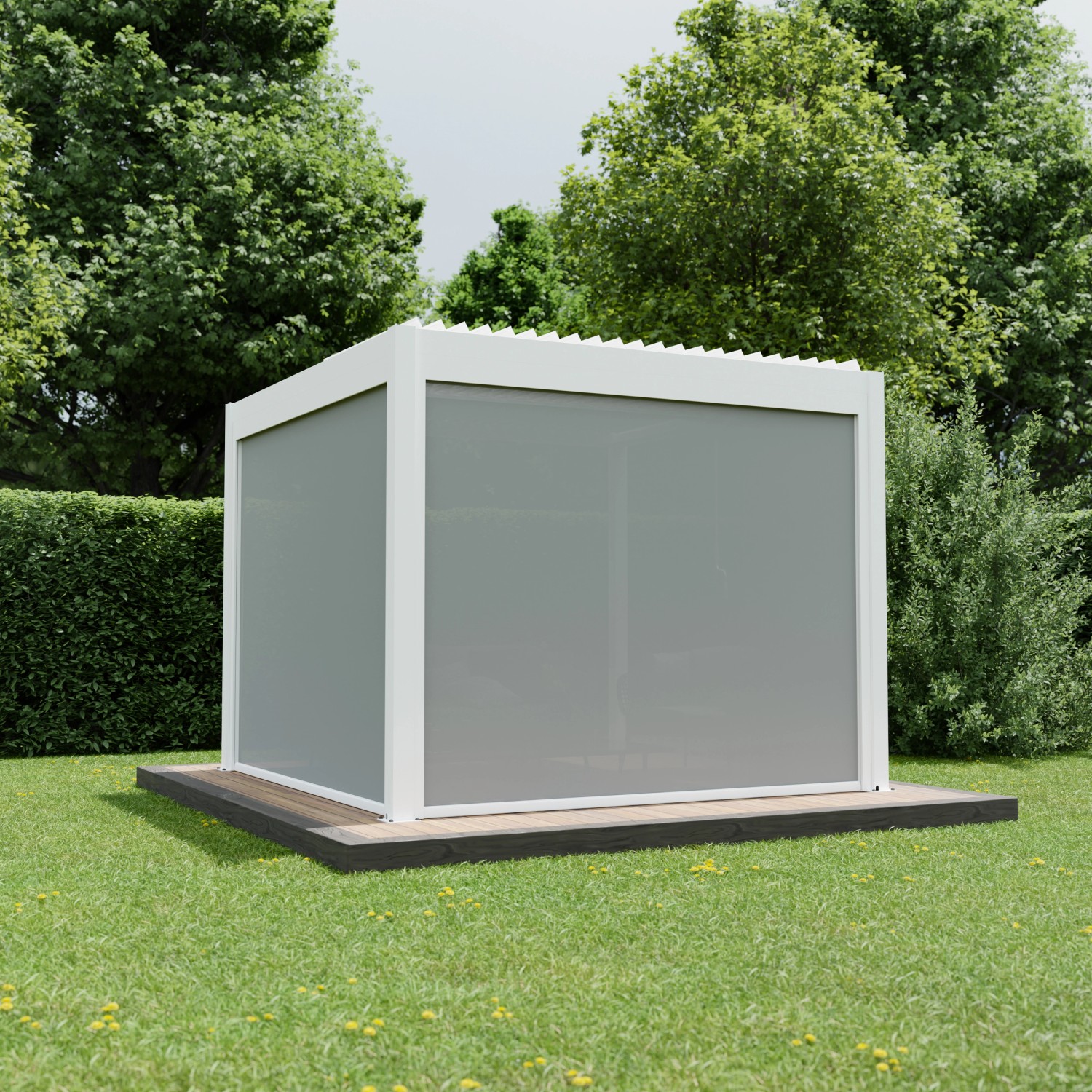 Ximax Seitenmarkise Aluminium Pergola Elektrisch 300 cm Weiß