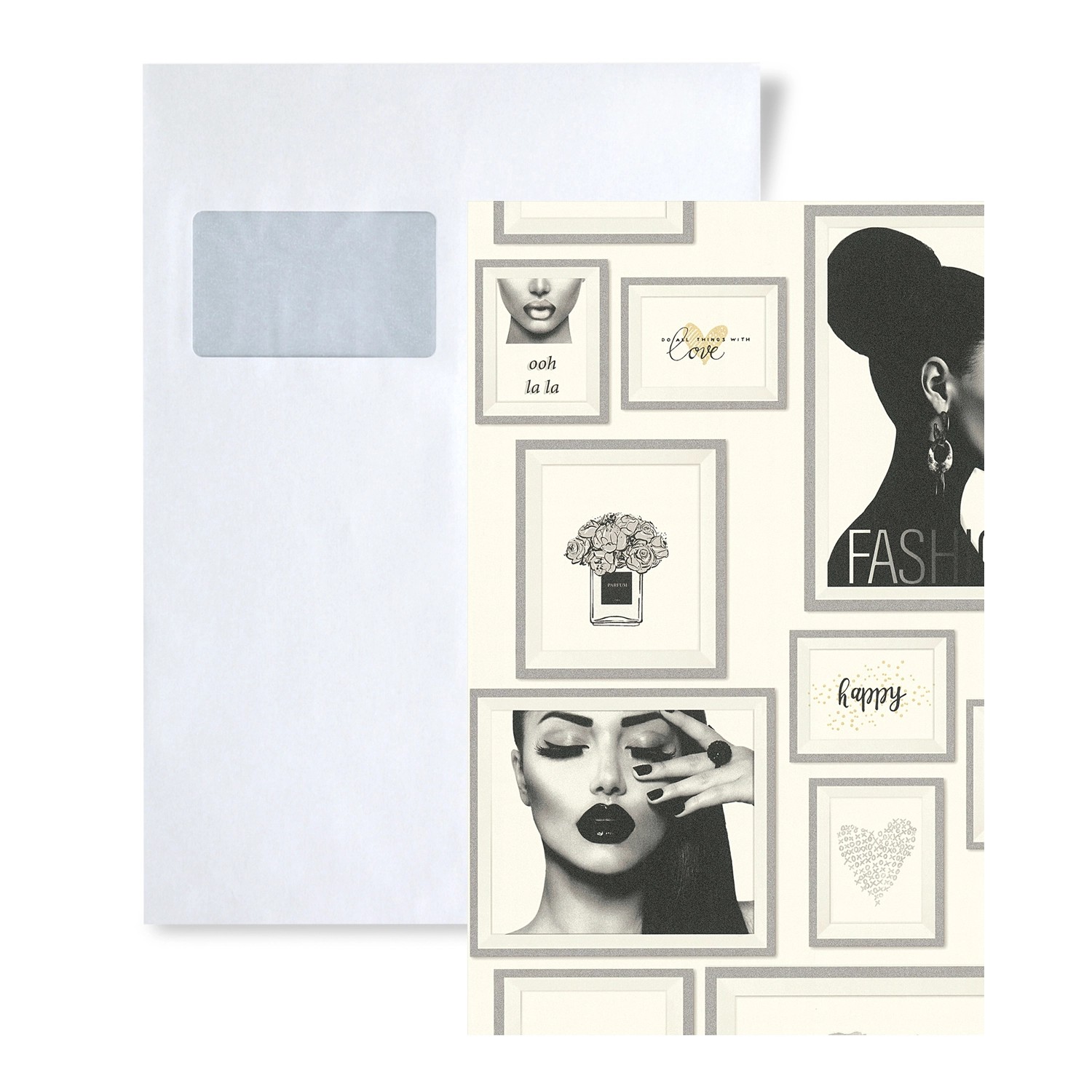 PROFHOME 1 MUSTERSTÜCK S-369182-GU DIN A4 MUSTER der Collage Tapete