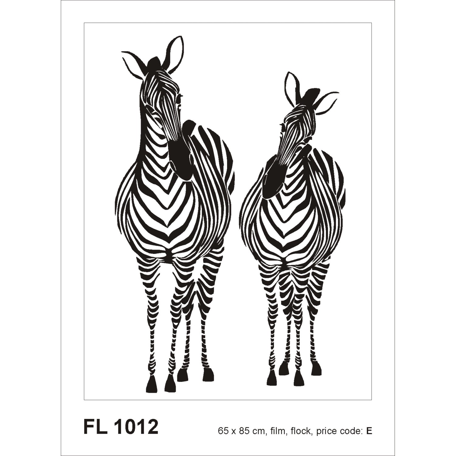 Sanders & Sanders Wandtattoo Zebras Schwarz-Weiß 65 x 85 cm 600295