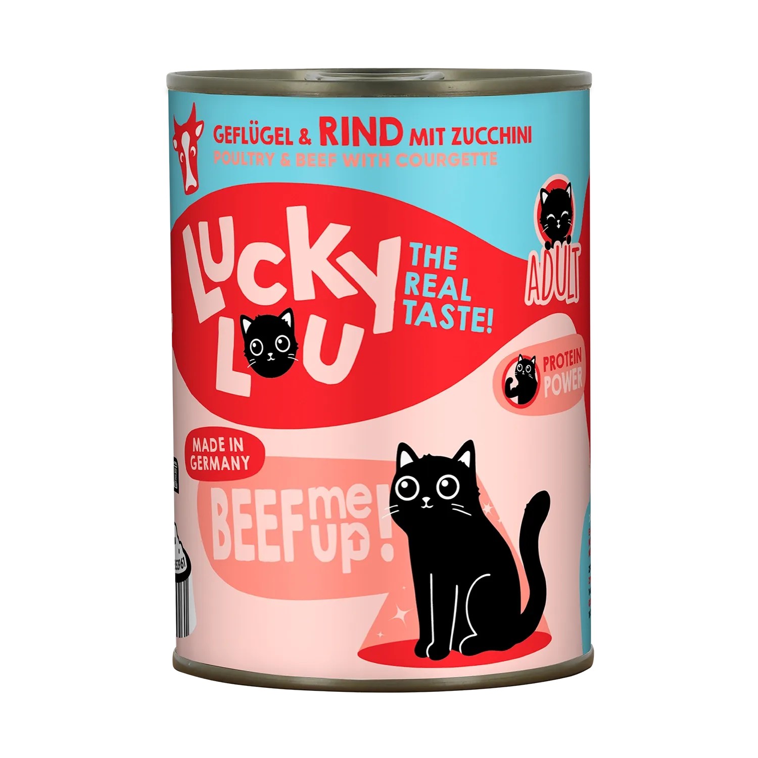 Lucky Lou Katzen-Nassfutter Lifestage Adult Geflügel & Rind 400 g