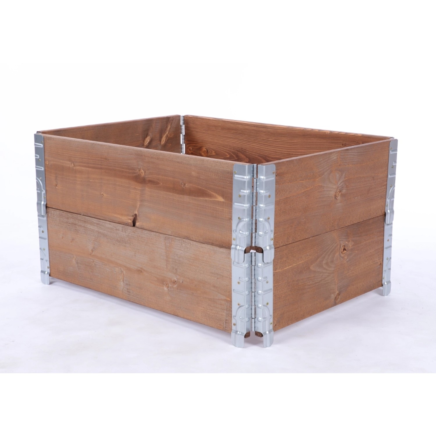 PROREGAL Hochbeetkisten GrowBox HxBxT 40x60x80 cm 2 Ebenen Holz Braun