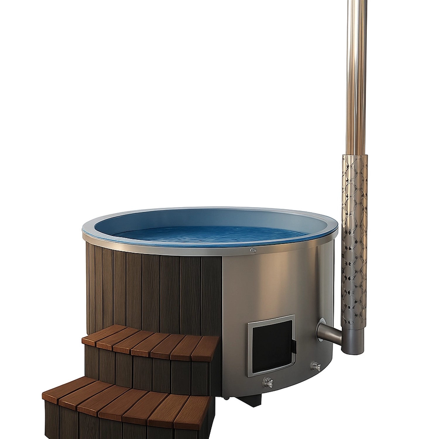 Icewolf Hot Tub Badefass mit Spa  Massage &  Sprudelfunktion für 4 bis 6 Personen 200cm Vollaustattung