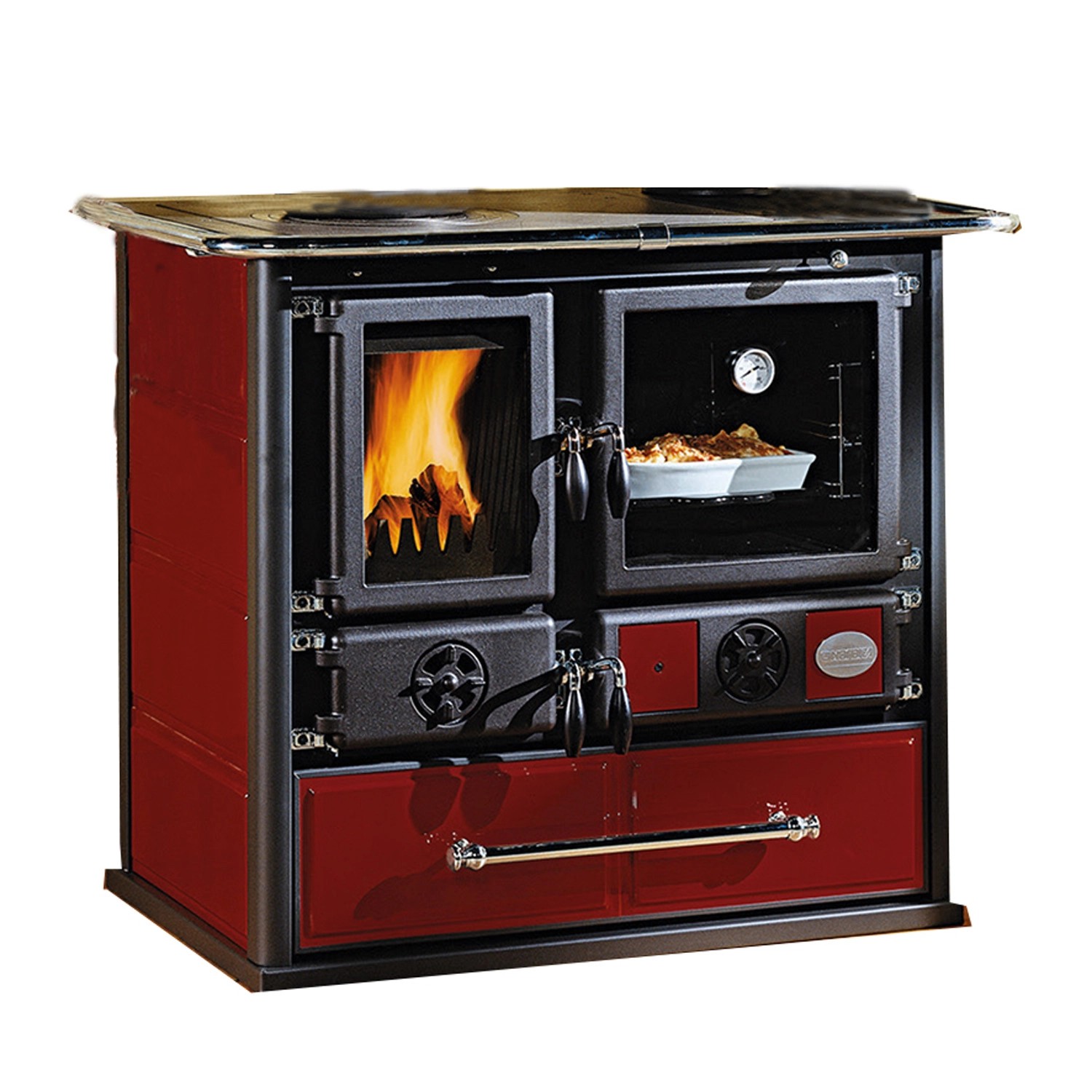 La Nordica Küchenofen Ros Keramik Bordeaux 8,4 kW