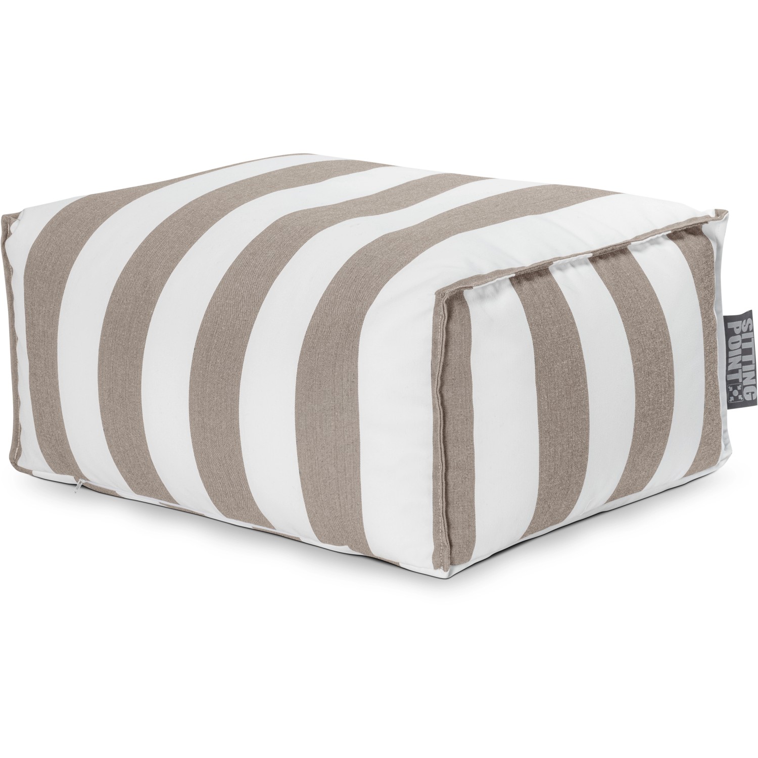 Sitting Point Hocker Santorin Roll 100 l Taupe Streifen-Muster