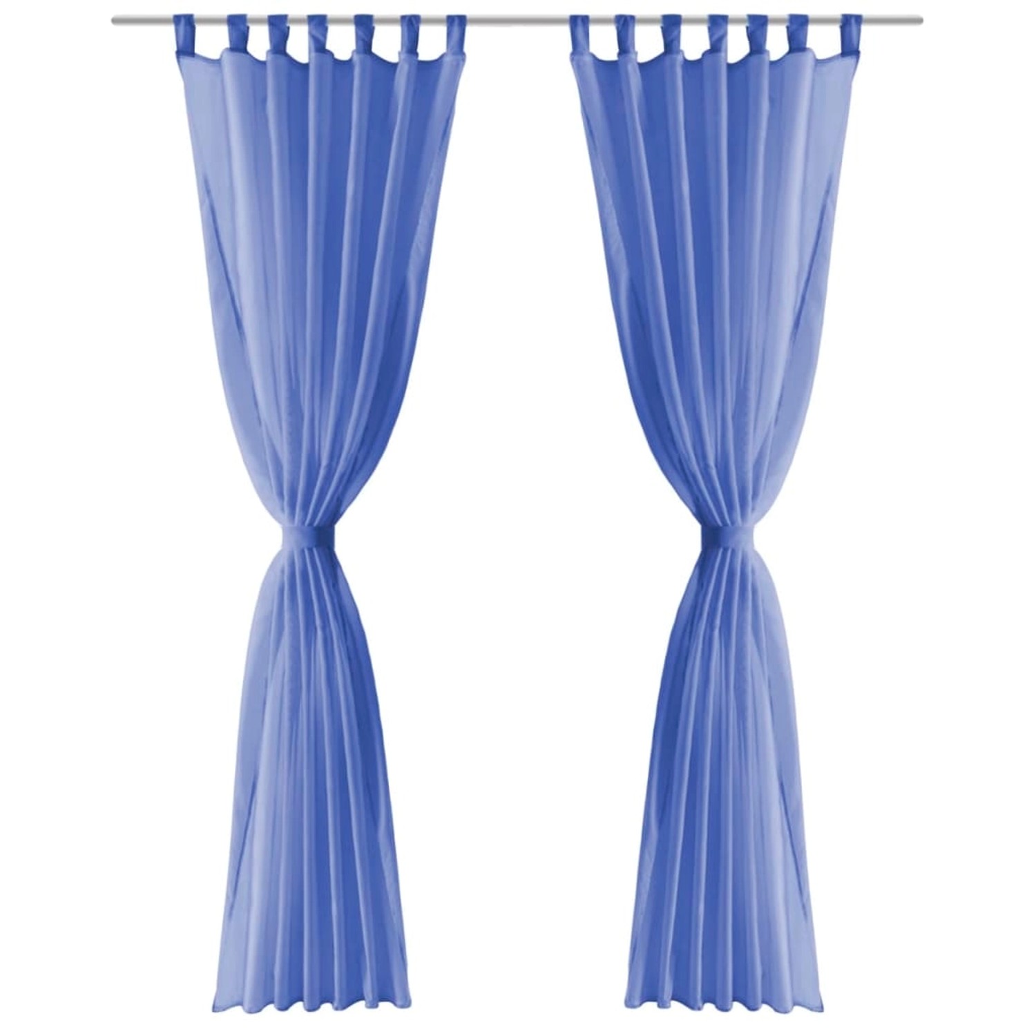 vidaXL Voile-Gardinen 2 Stk 140 x 225 cm Königsblau