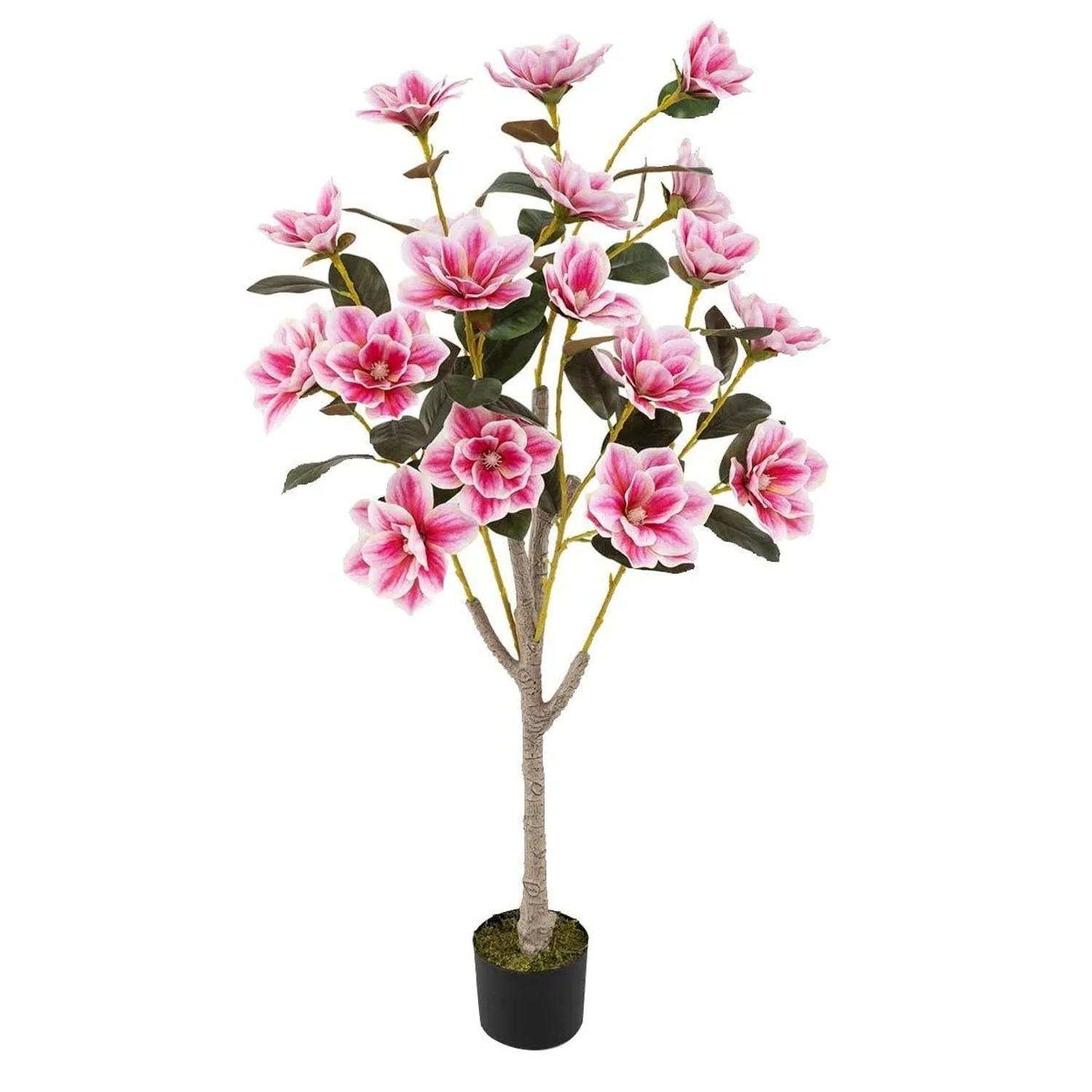 Costway Kunstbaum mit Mehrverzweigten Stämmen & Blüten Rosa 130CM