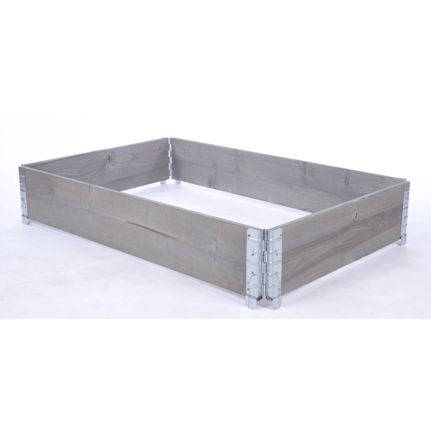 PROREGAL Hochbeetkisten GrowBox HxBxT 20x120x80cm 1 Ebene Holz Grau