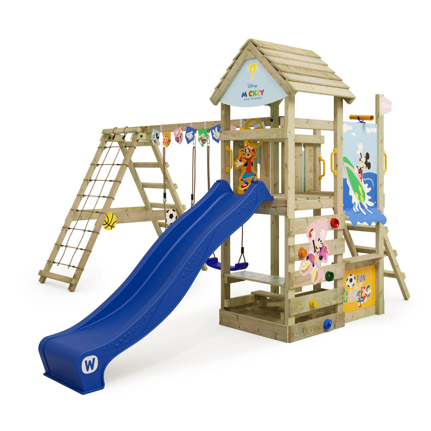 Wickey Spielturm Disney Story Klettergerüst mit Rutsche Blau