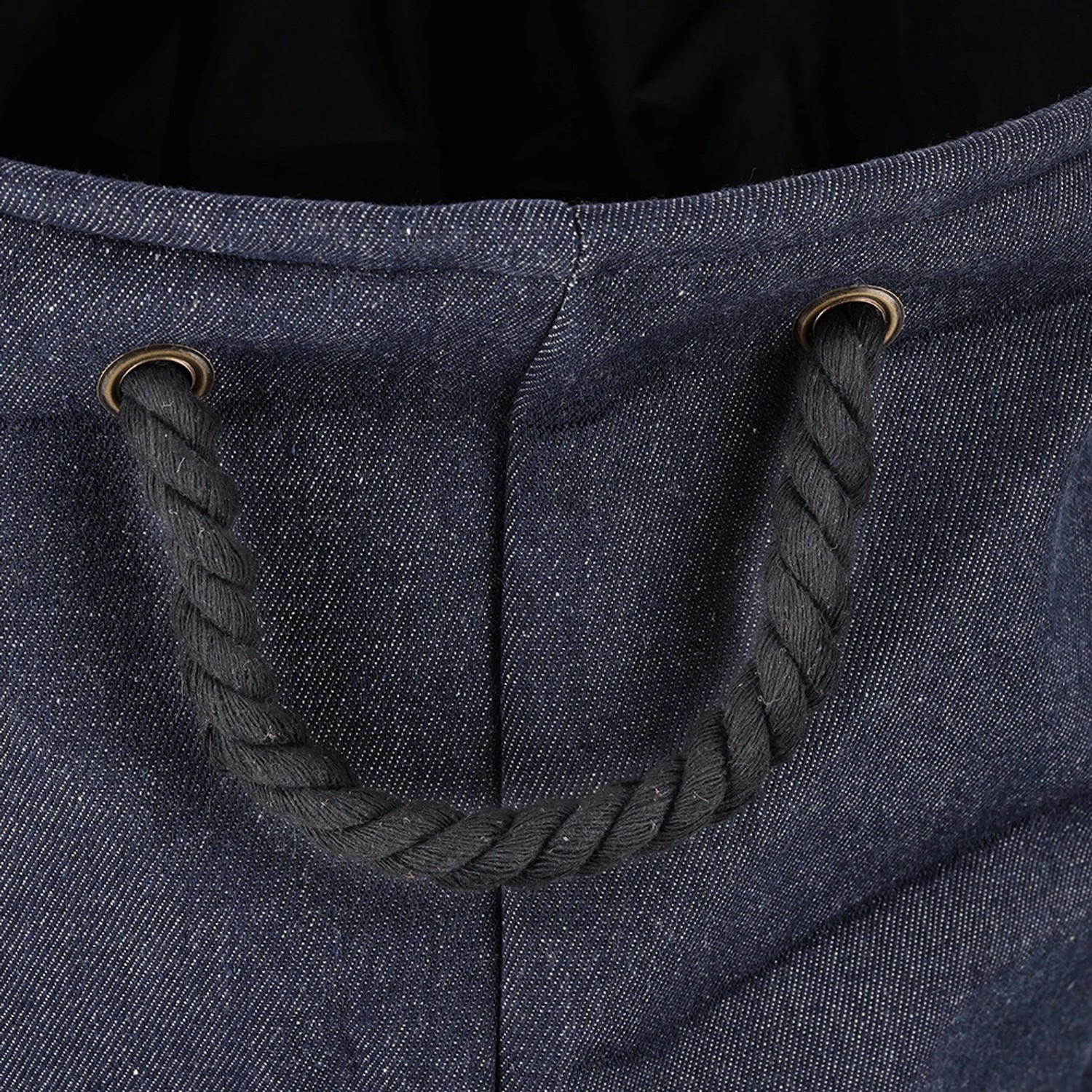 Zeller Present Wäschesammler Denim Ø 40 cm x 50 cm Blue Jeans