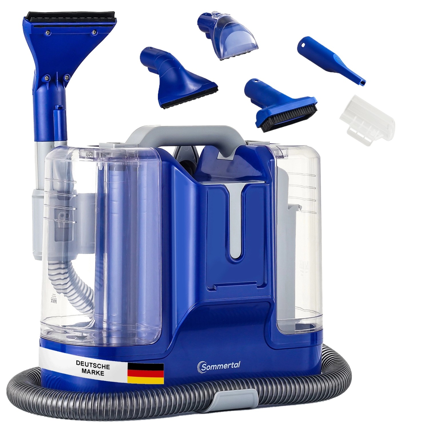 Sommertal Waschsauger WS450 Leistungsstarker 450w Motor Waschsauger mit Zubehör Selbstreinigung