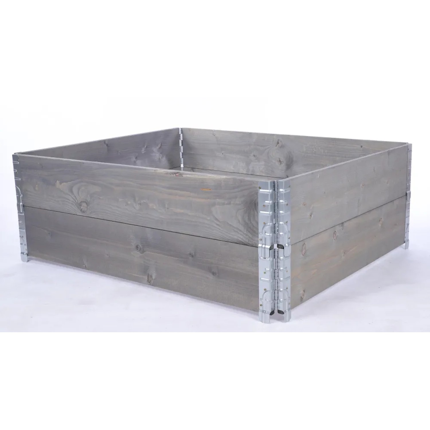 PROREGAL Hochbeetkisten GrowBox HxBxT 40x120x100cm 2 Ebenen Holz Grau