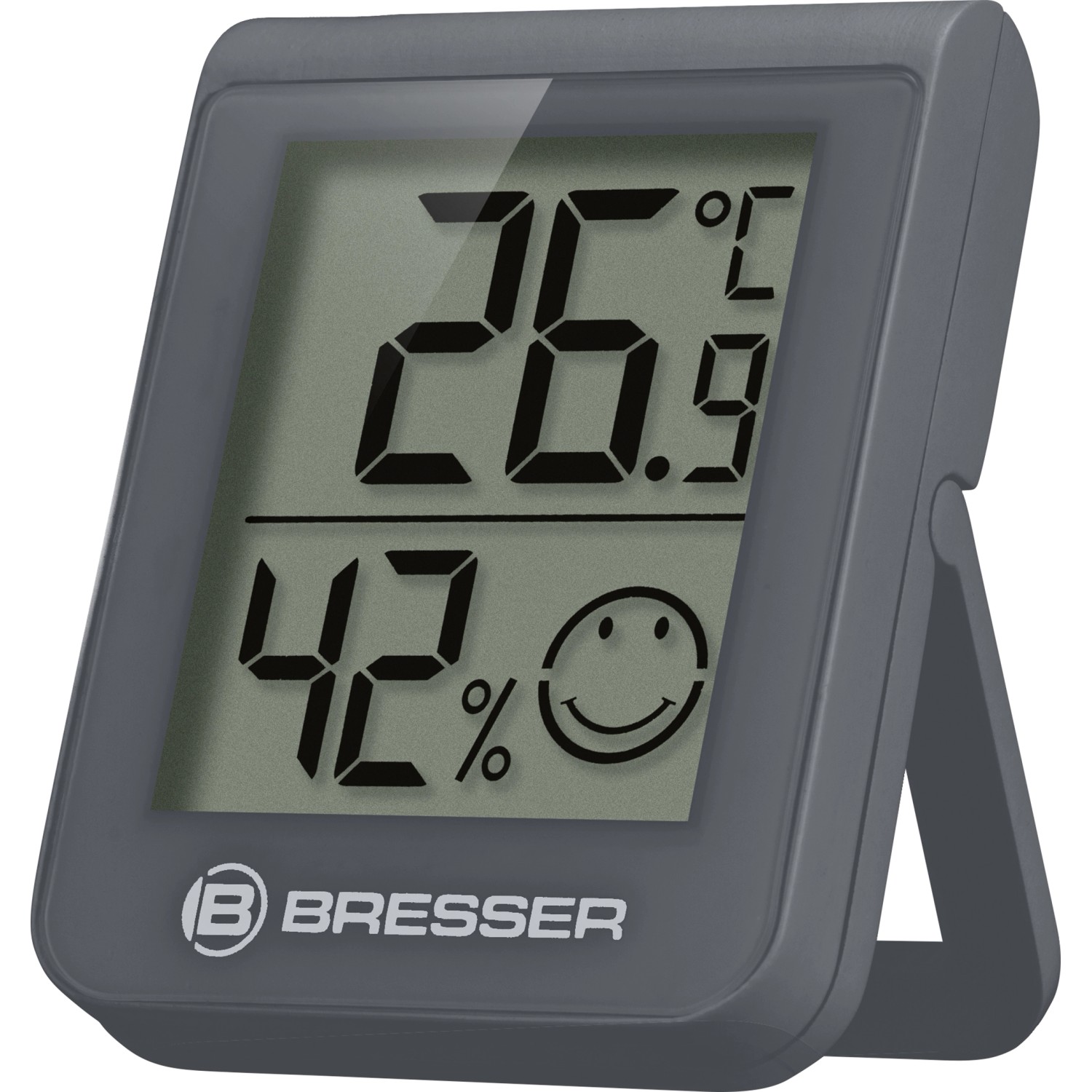 BRESSER HumiTemp Thermo- und Hygrometer Grau