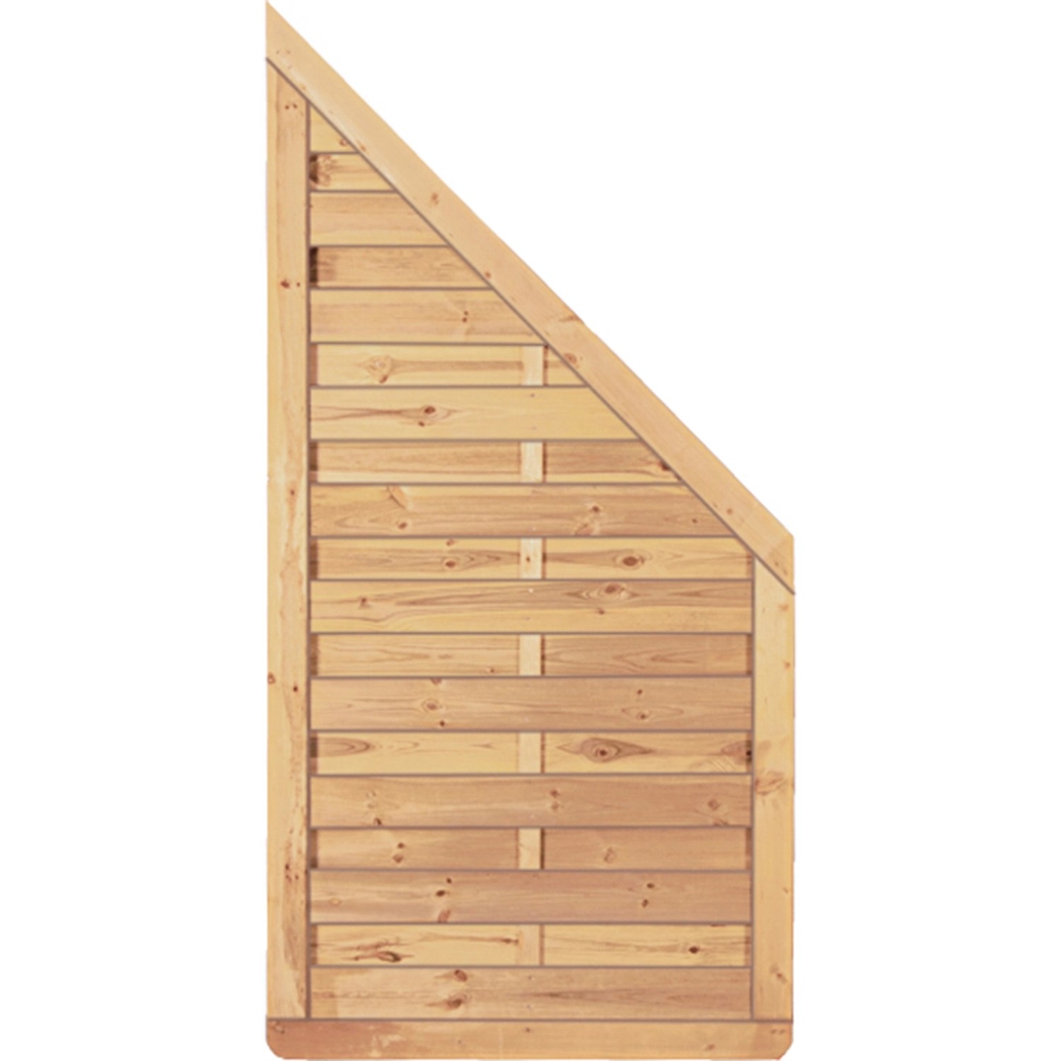 T & J Sichtschutzzaun Avantgarde-Serie Ecke Grün 90x180/90 cm