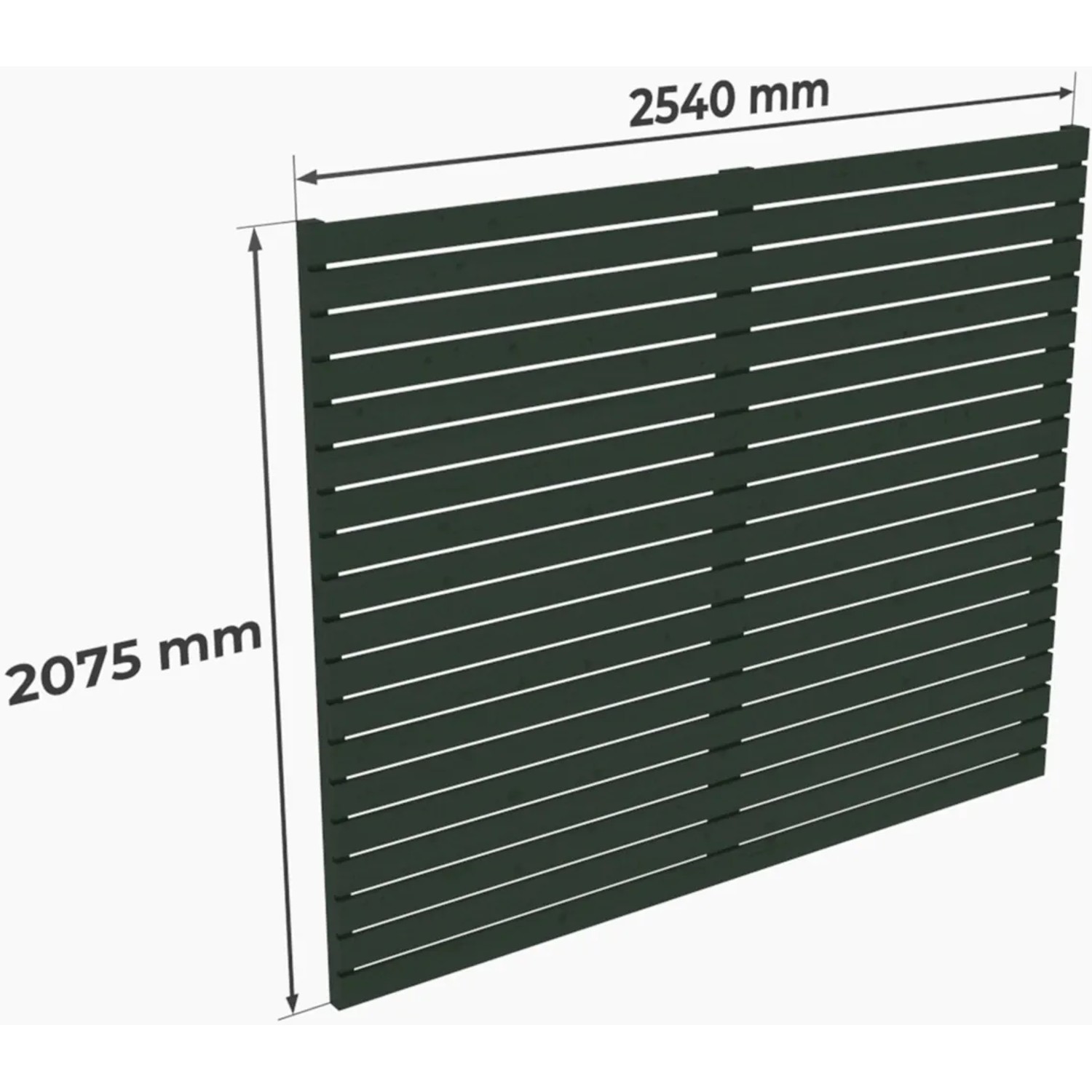 Holzbrüder Carport-Seitenwand Ralf Fichte 207,5 cm x 254 cm Chromoxidgrün