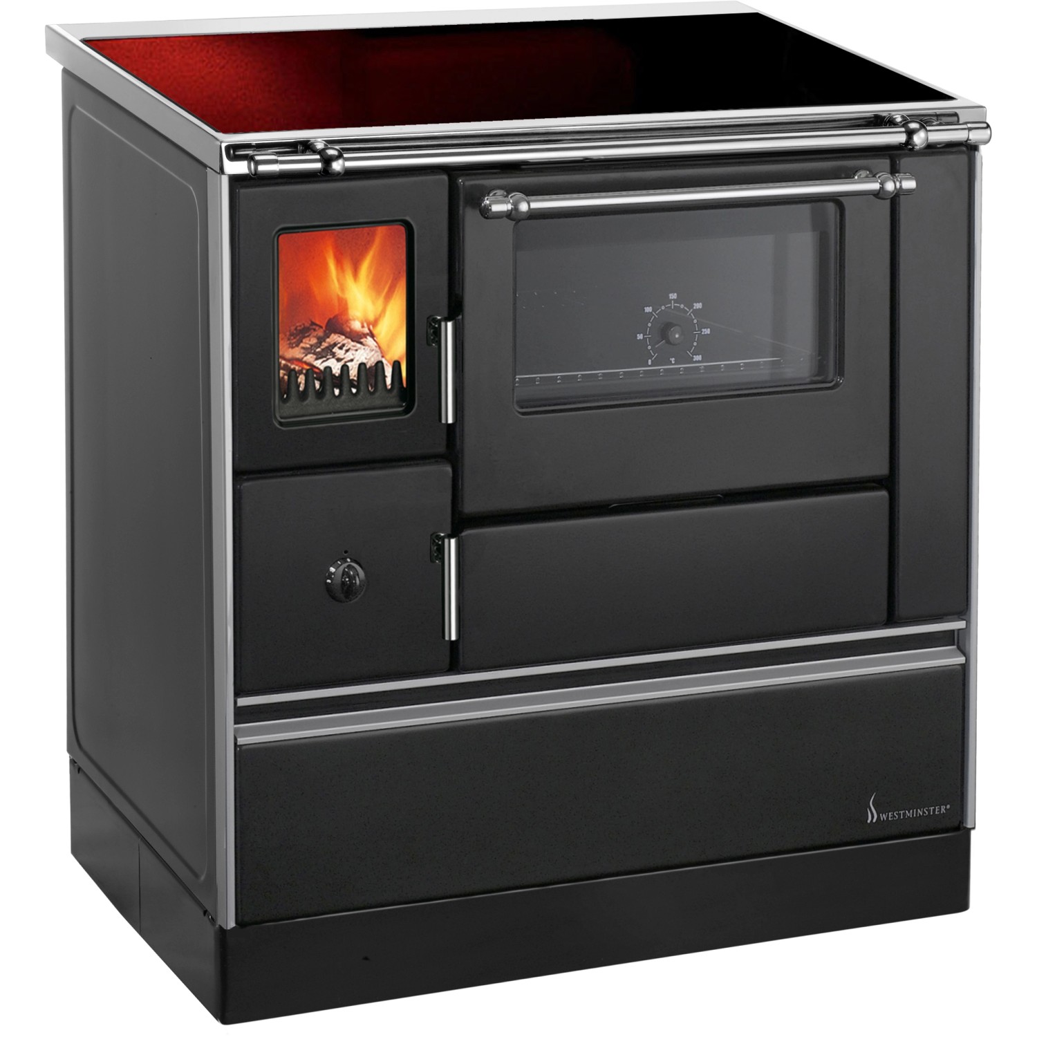 Westminster Küchenofen K 176 FA-90 rechts Stahl Schwarz 5 kW