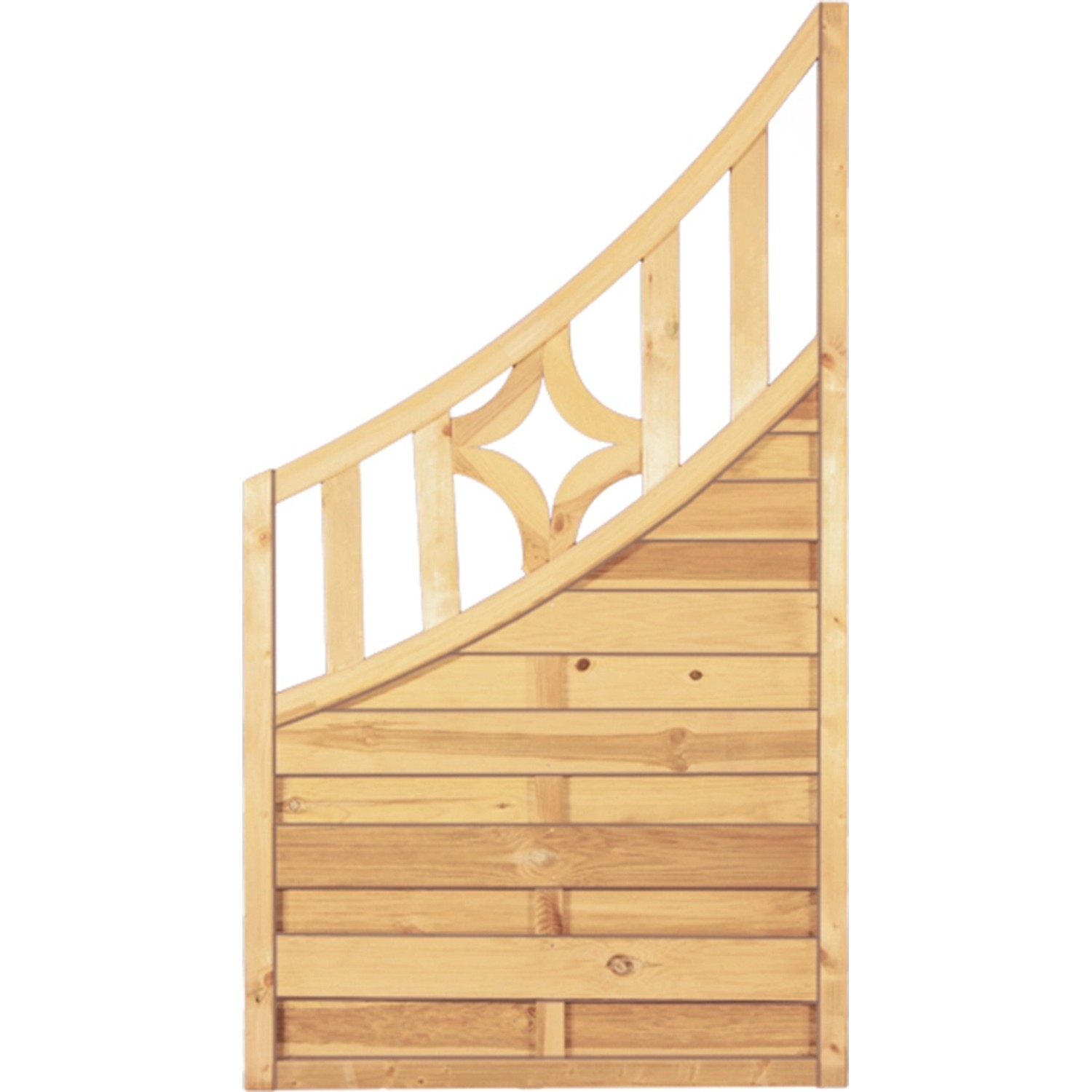 T & J Sichtschutzzaun  Olymp-Serie Doppelbogen Abschluß 90 x 160/90 cm