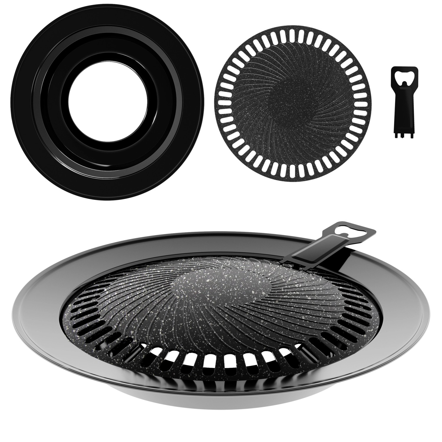 Evocamp Grillplatte für Gaskocher Rund 32 cm Antihaft BBQ Camping