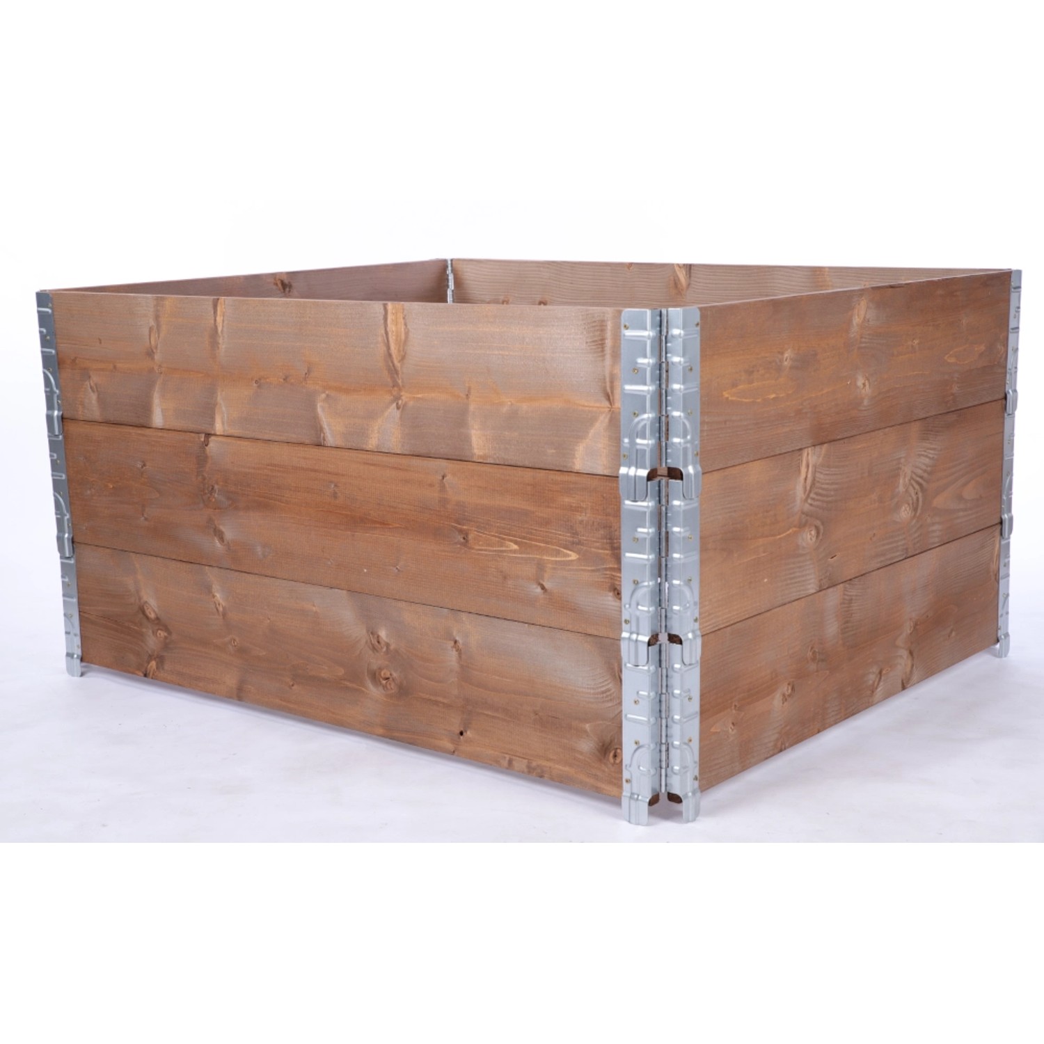 PROREGAL Hochbeetkisten GrowBox HxBxT 60x120x100cm 3 Ebenen Holz Braun