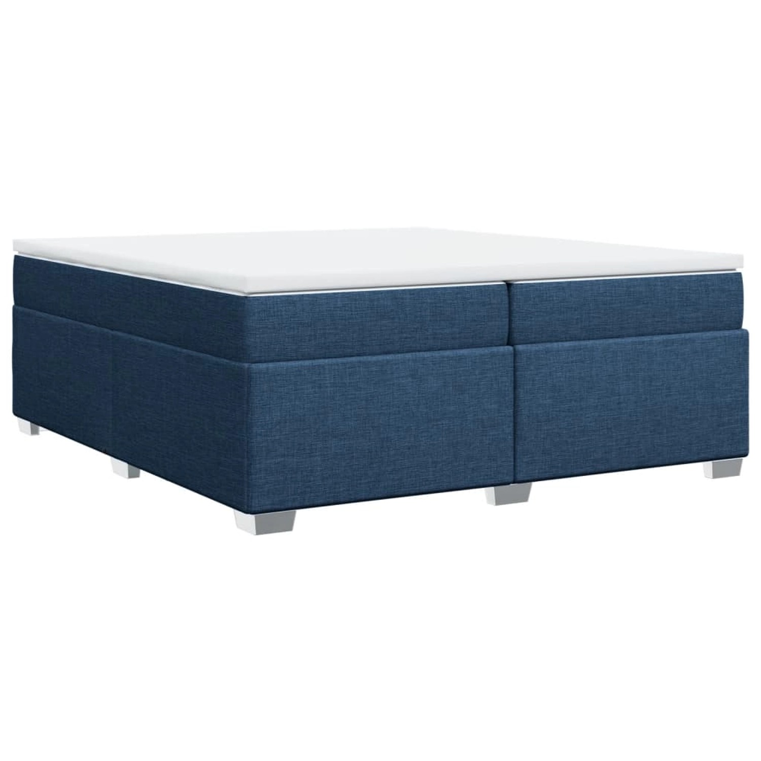 vidaXL Boxspringbett mit Matratze Blau 200x200 cm Stoff2098760