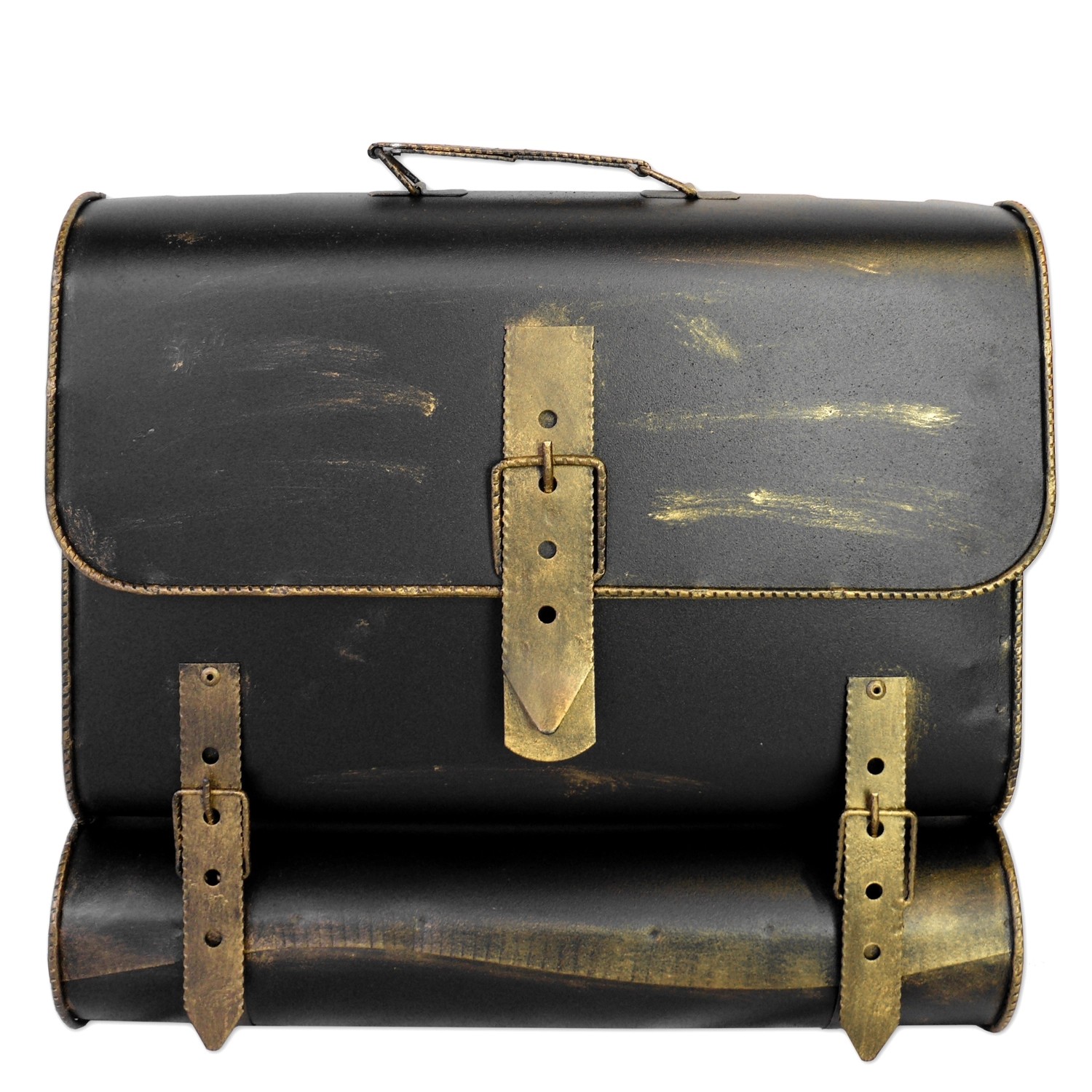 HMF 505-23 Briefkasten Antik SCHULRANZEN 122 36 x 41 x 85 cm Gold