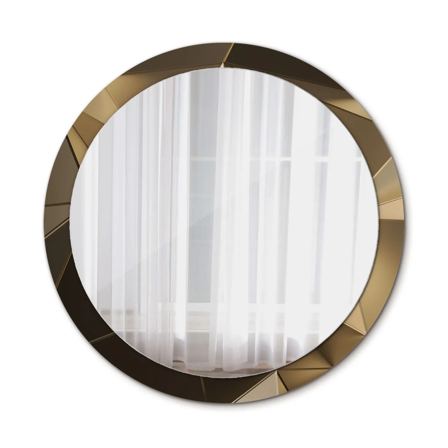 Tulup Spiegel mit Motivdruck Moderne Abstraktion 100x100 cm Runder Spiegel Aufdruck Spiegel Ornament Spiegel Ornamente