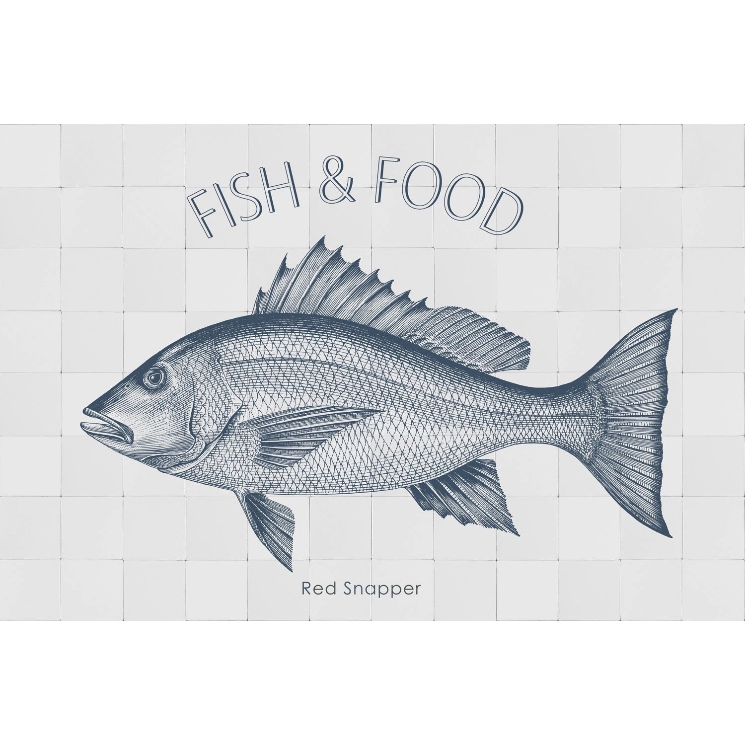 ESTAhome Wandtattoo Fisch Blau 145 x 97 cm 159034