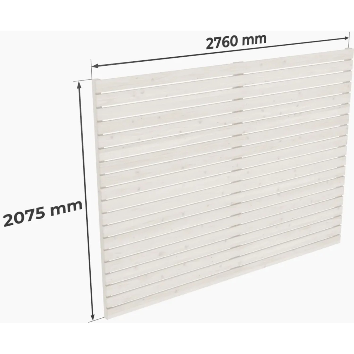 Holzbrüder Carport-Rückwand Ralf Fichte 207,5 cm x 276 cm Reinweiß