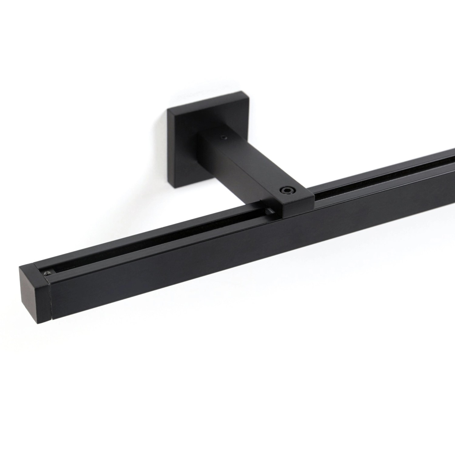 Deco-Raum Gardinenschiene nach Maß 1-Lauf Cube Schwarz 130cm