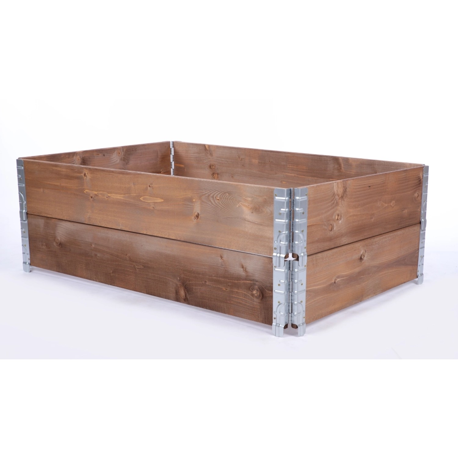 PROREGAL Hochbeetkisten GrowBox HxBxT 40x120x80cm 2 Ebenen Holz Braun