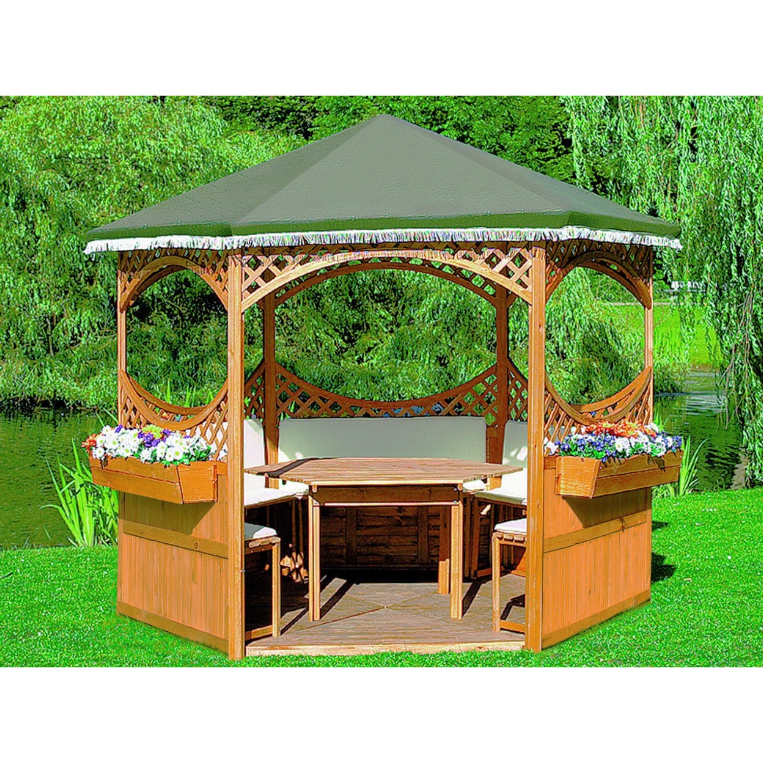 PE-Dachfolie für Pavillon Palma Grün