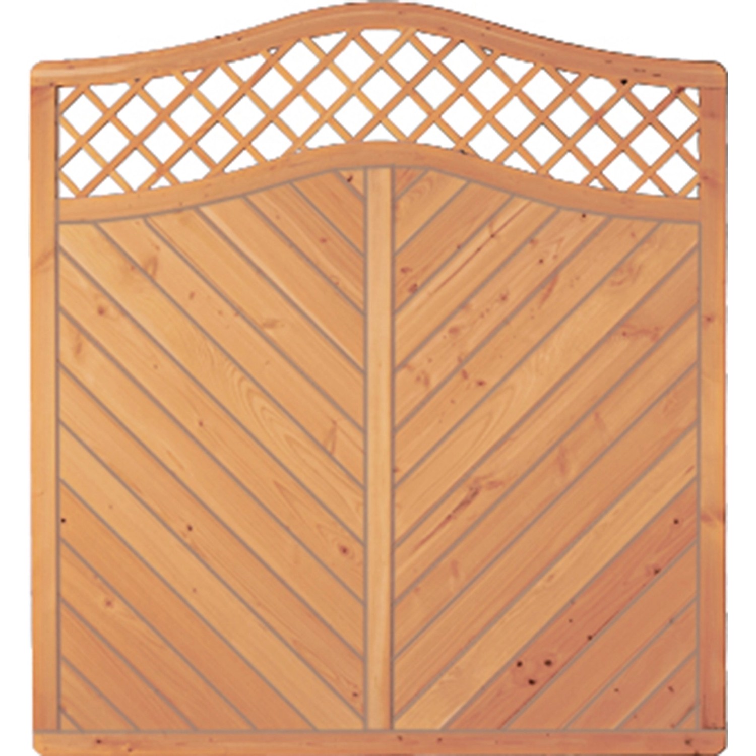 T & J Sichtschutzzaun Classico mit Rankgitter Douglasie 180 x 180/190 cm