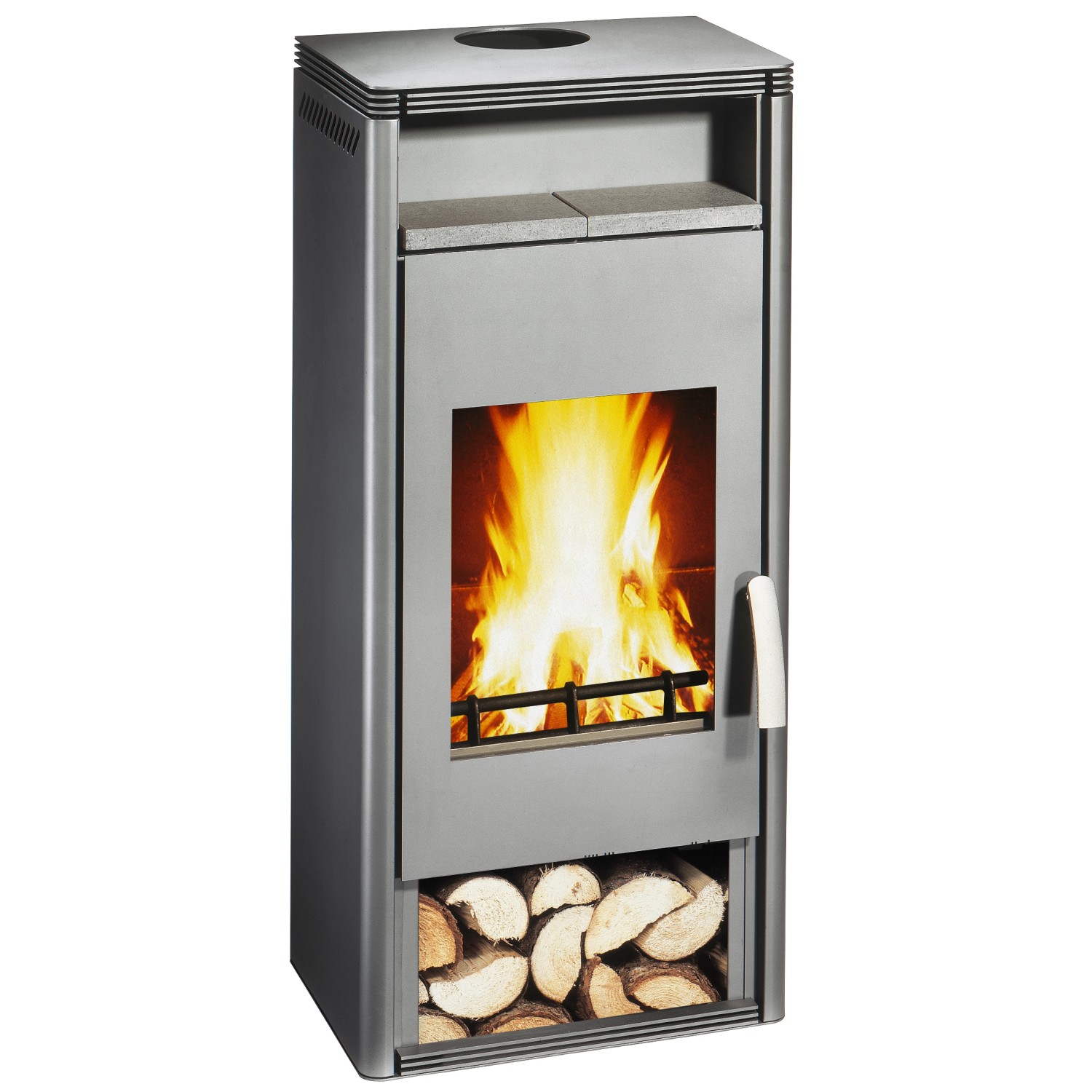 Wamsler KF 101- OF - W Kaminofen Stahl Grau 8 kW