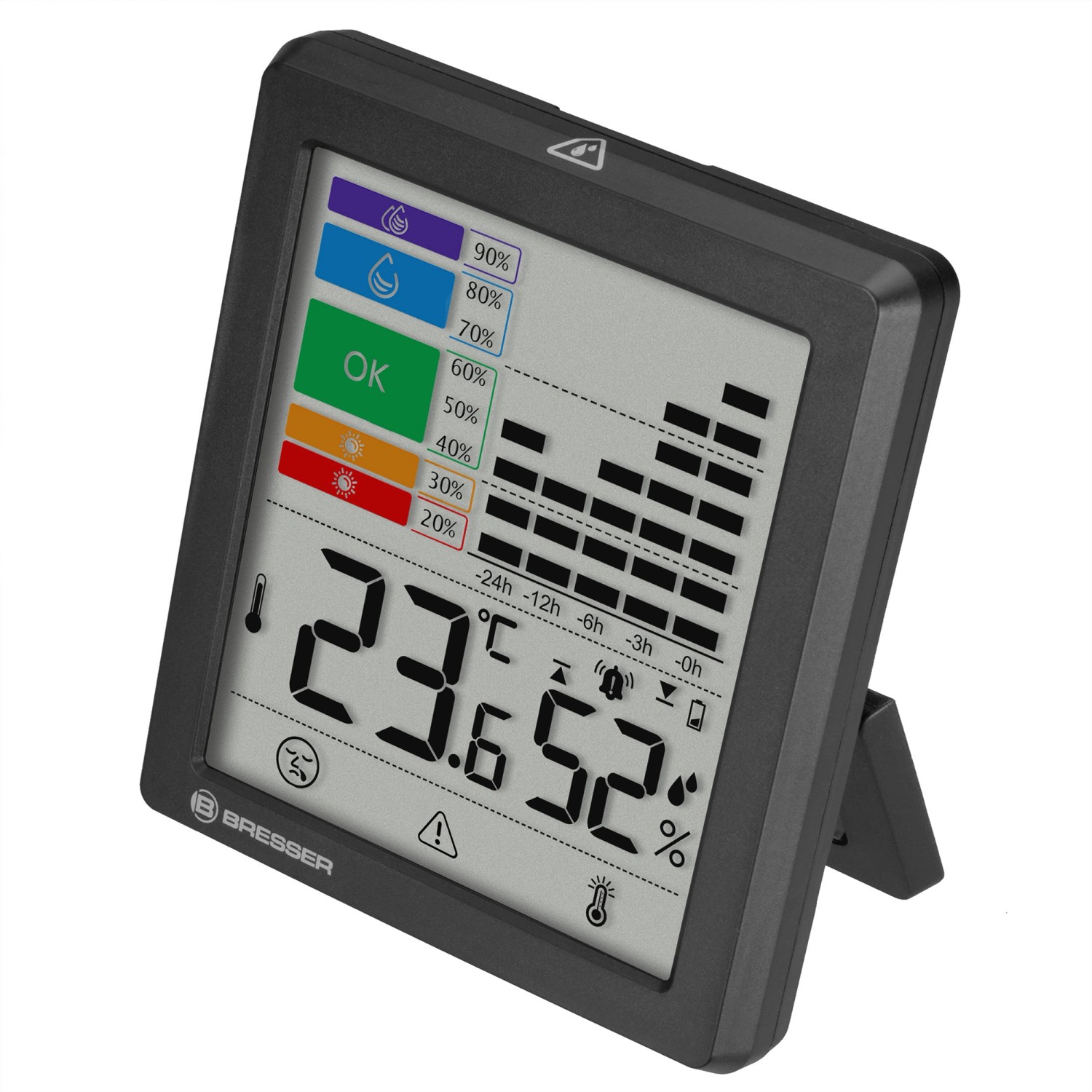 Bresser Thermo-Hygrometer mit Schimmelalarm Schwarz