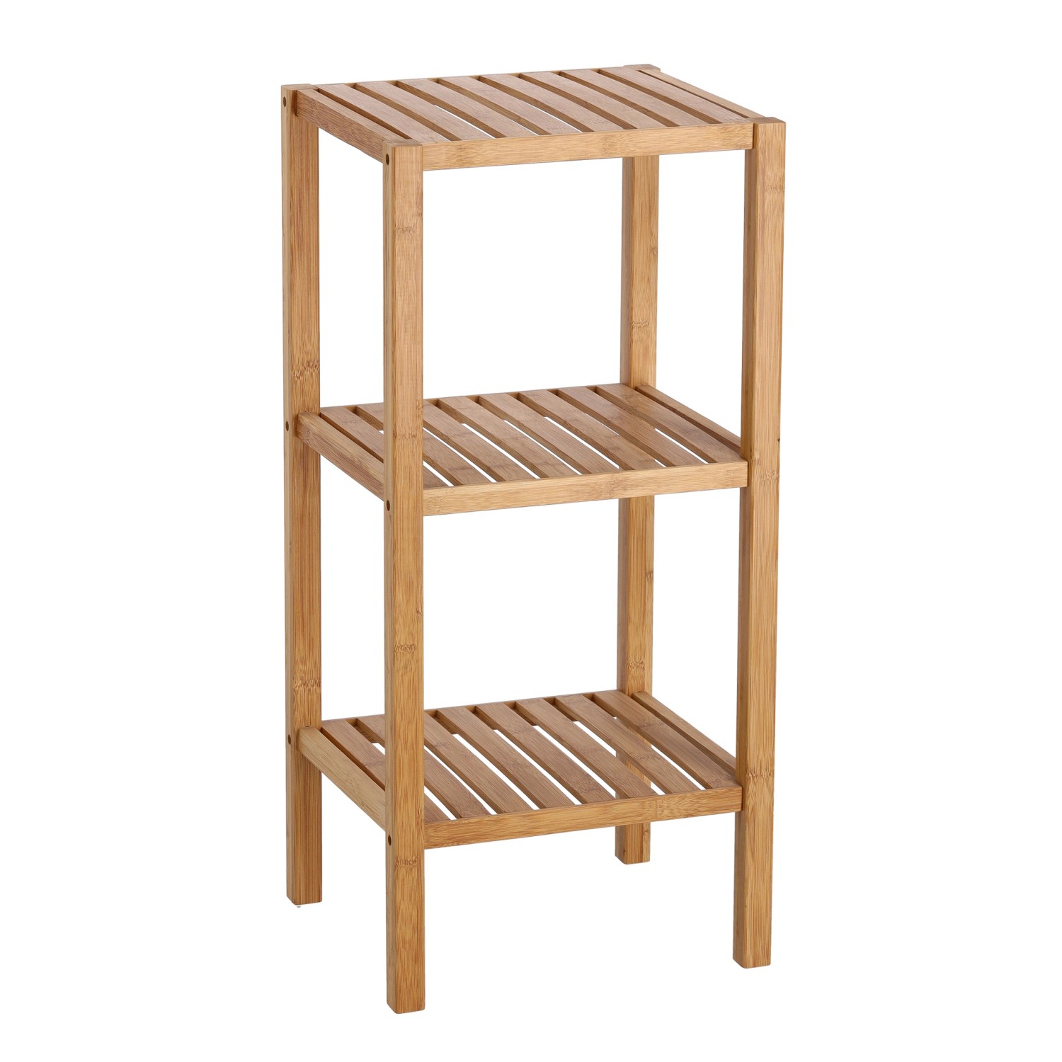 Zeller Standregal mit 3 Ablagen 37 cm x 33 cm x 80 cm Bambus