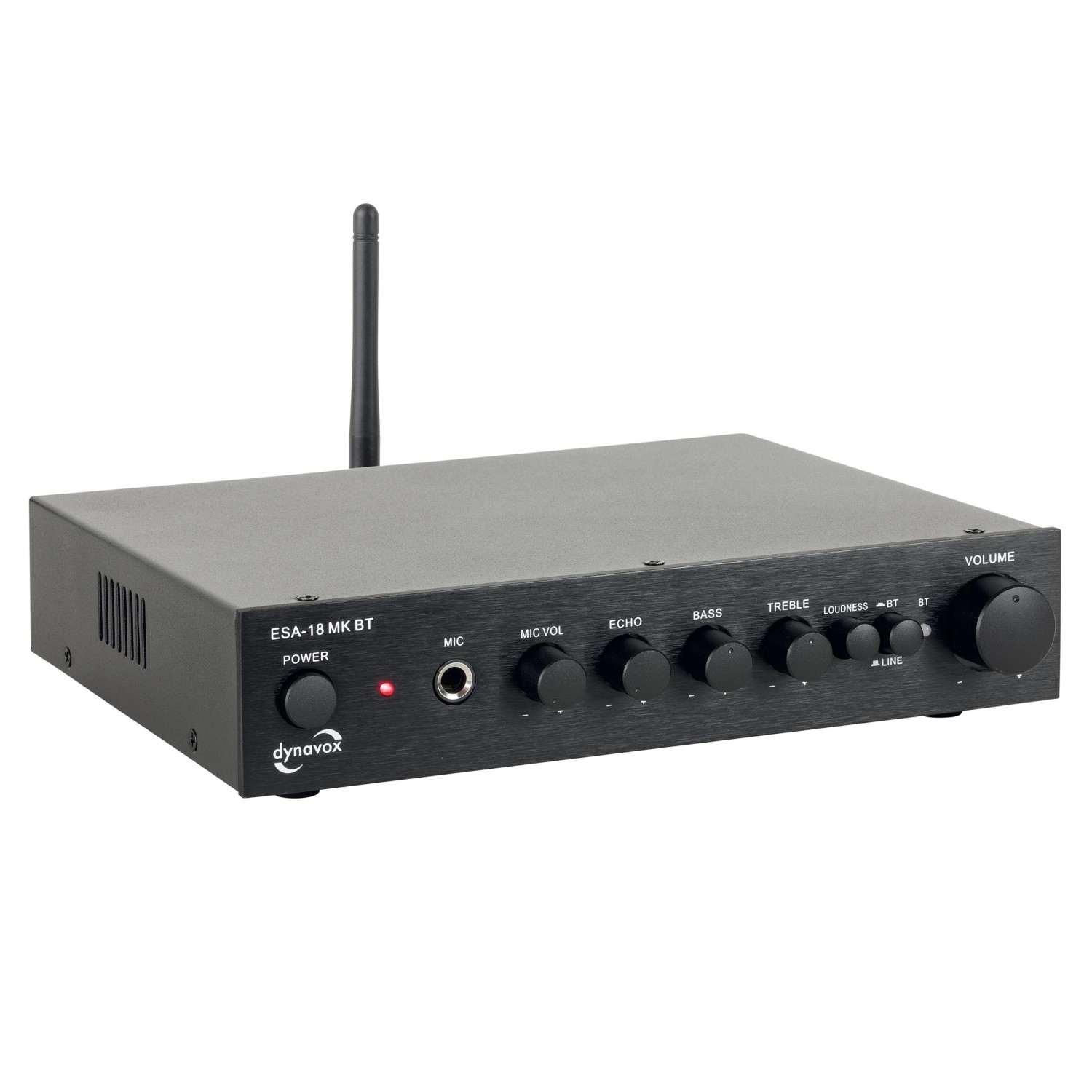 Dynavox ESA-18 MK BT Verstärker mit Bluetooth und Karaokefunktion Schwarz