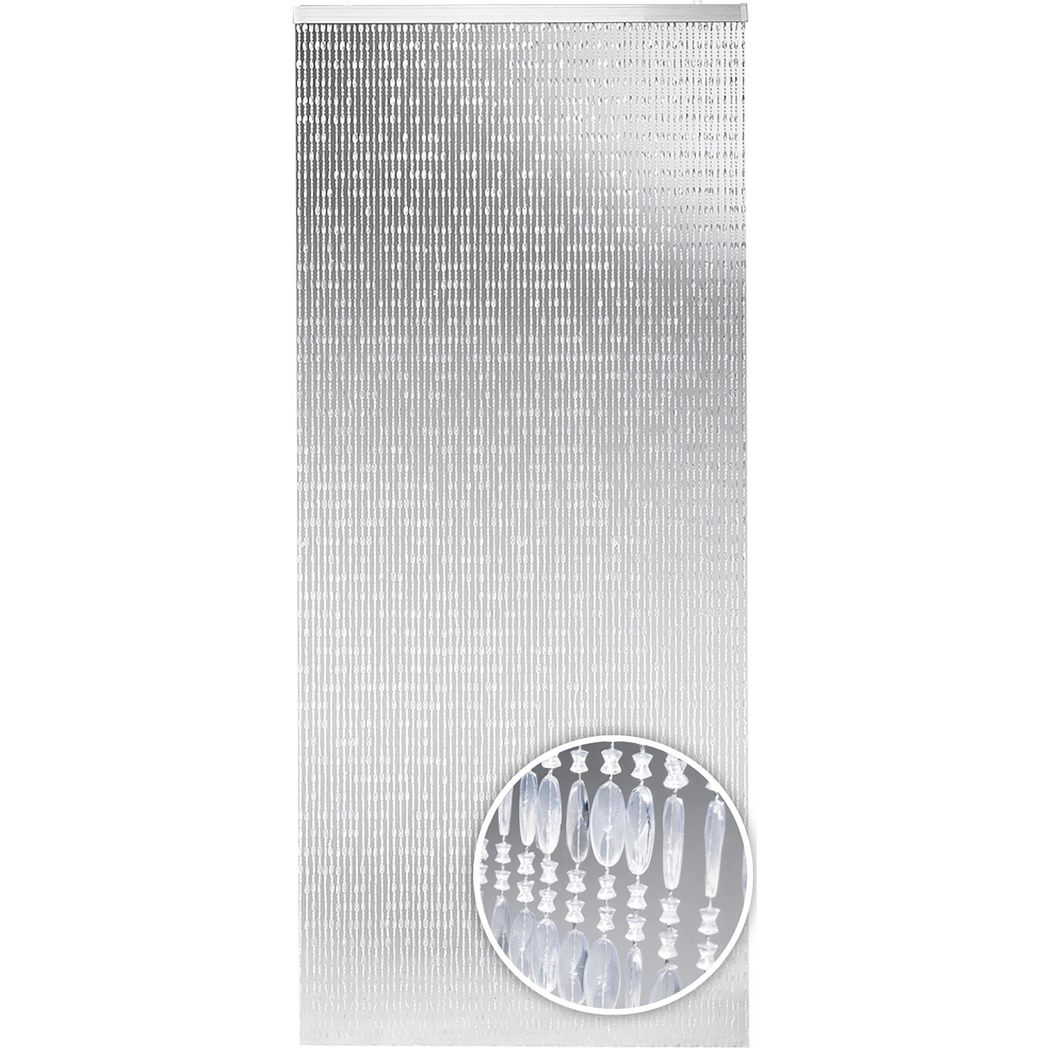 Kobolo Türvorhang DIAMONDS Kunststoff Klar 72 Stränge 90x200 cm