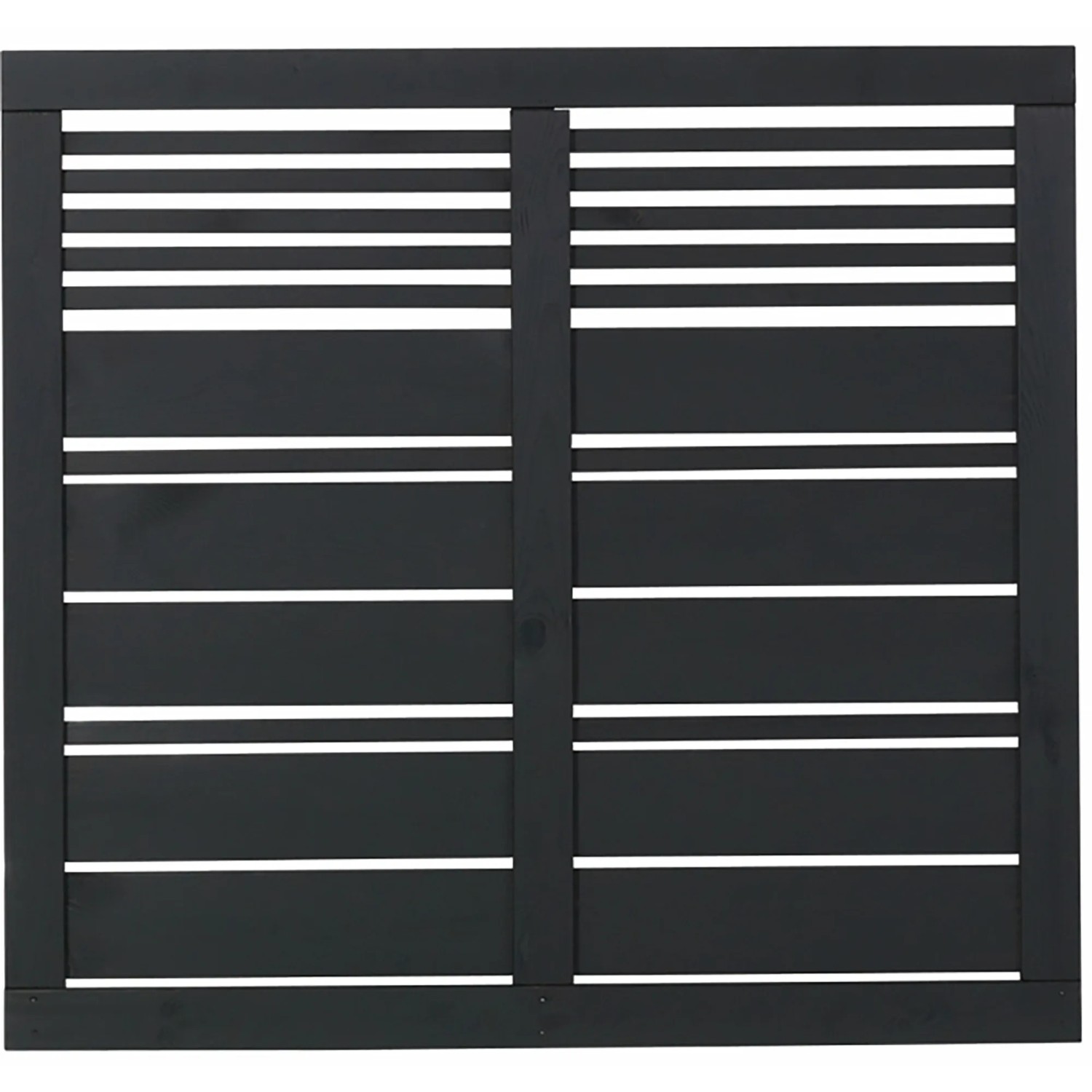 Plus Holz Sichtschutzzaun Silence Nadelholz Schwarz 120 cm x 110 cm