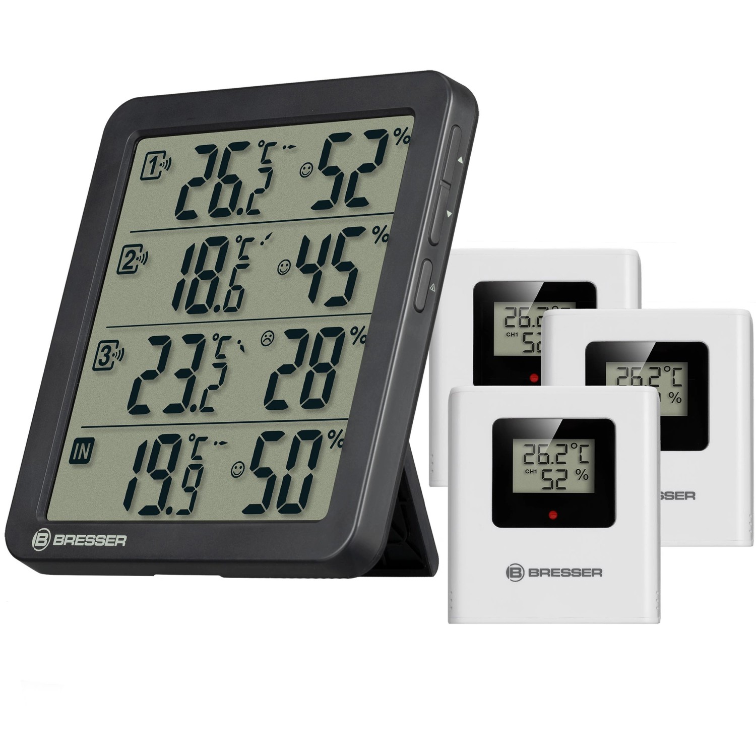 Bresser Thermo-Hygrometer Quadro NV Schwarz