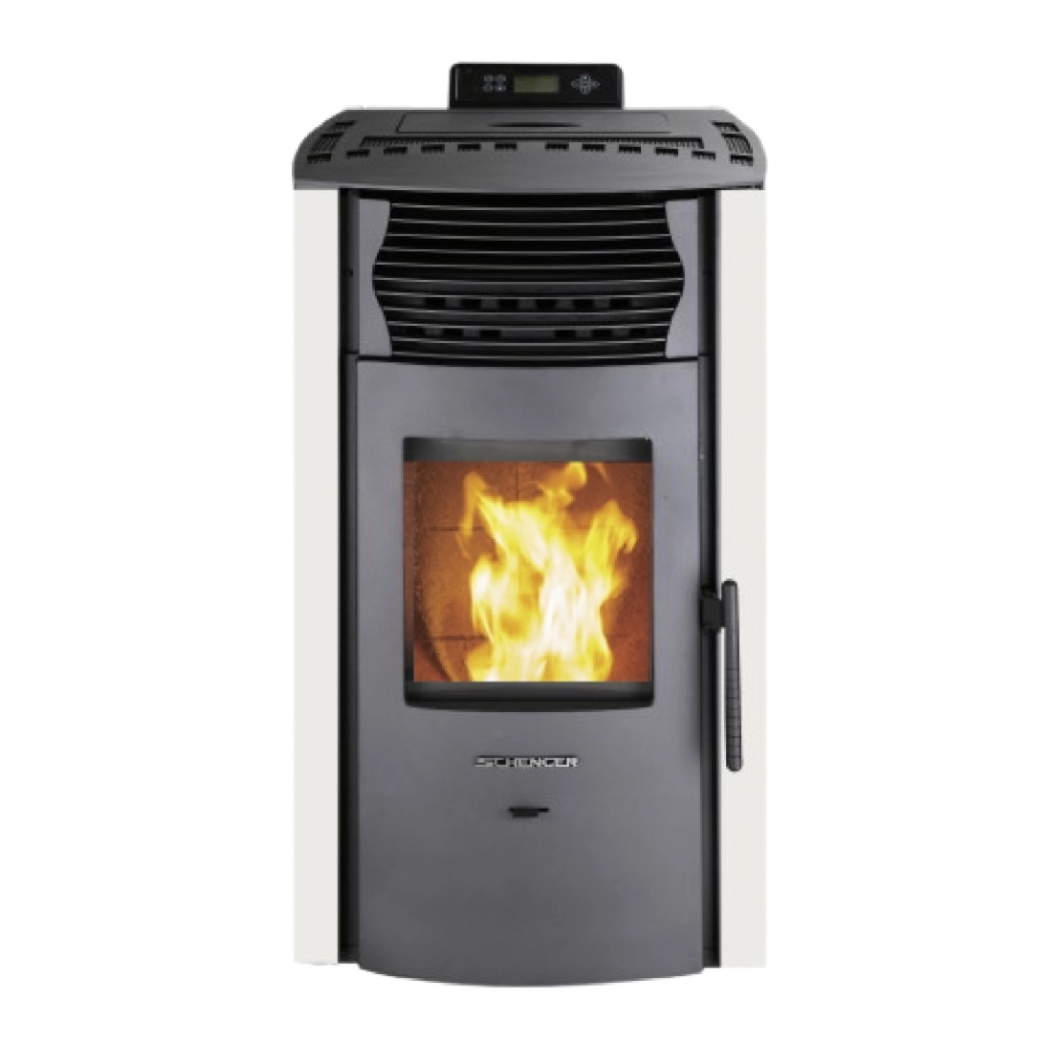 SCHENGER Pelletofen HP51 Weiß 8,8kW A+ Vollautomatisch WIFI+ECO+TIMER