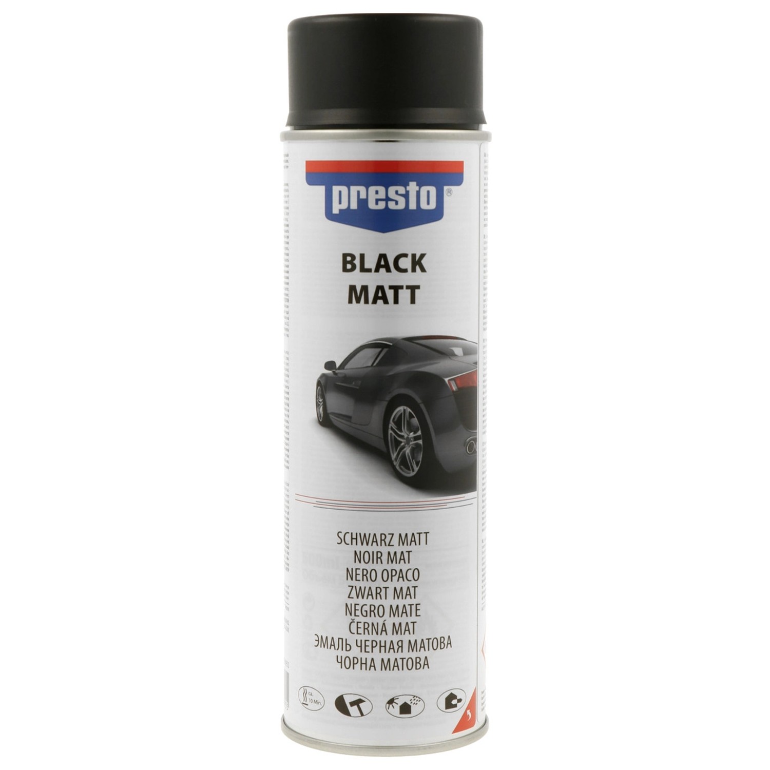 Presto Lackspray Schwarz matt 500 ml