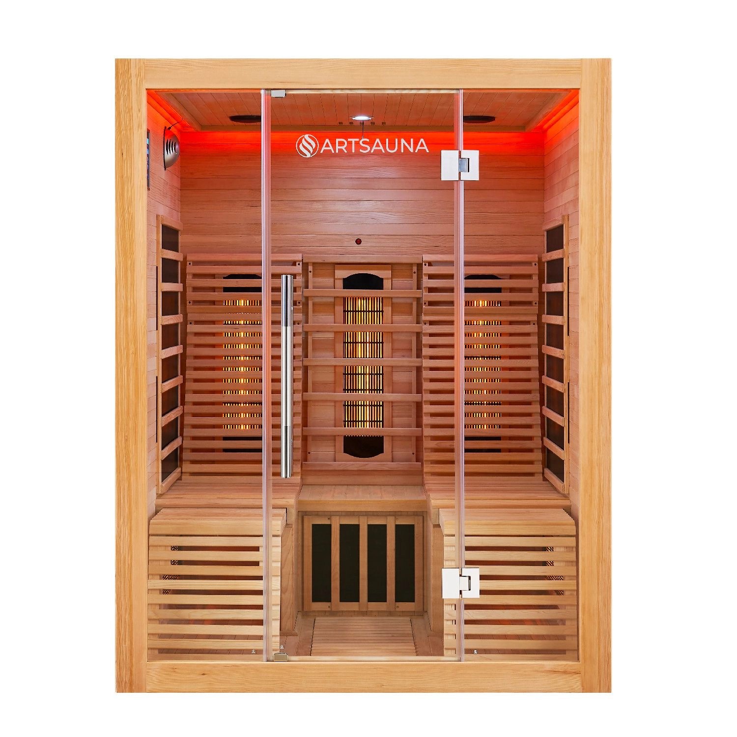 Artsauna Infrarotkabine Wärmekabine Helsinki 150 mit Dual Technologie und Hemlockholz