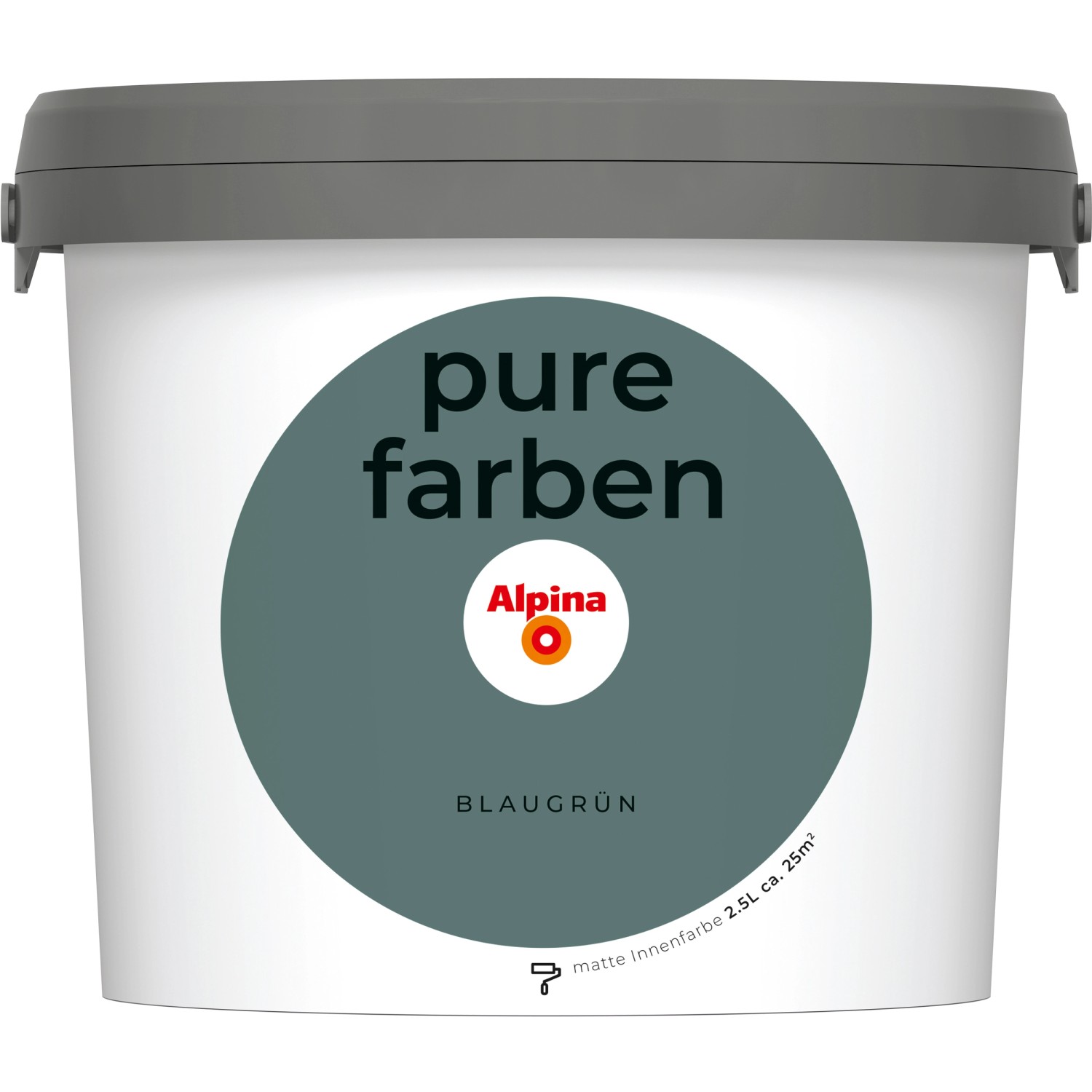 Alpina Wandfarbe Pure Farben Blaugrün 2,5 l